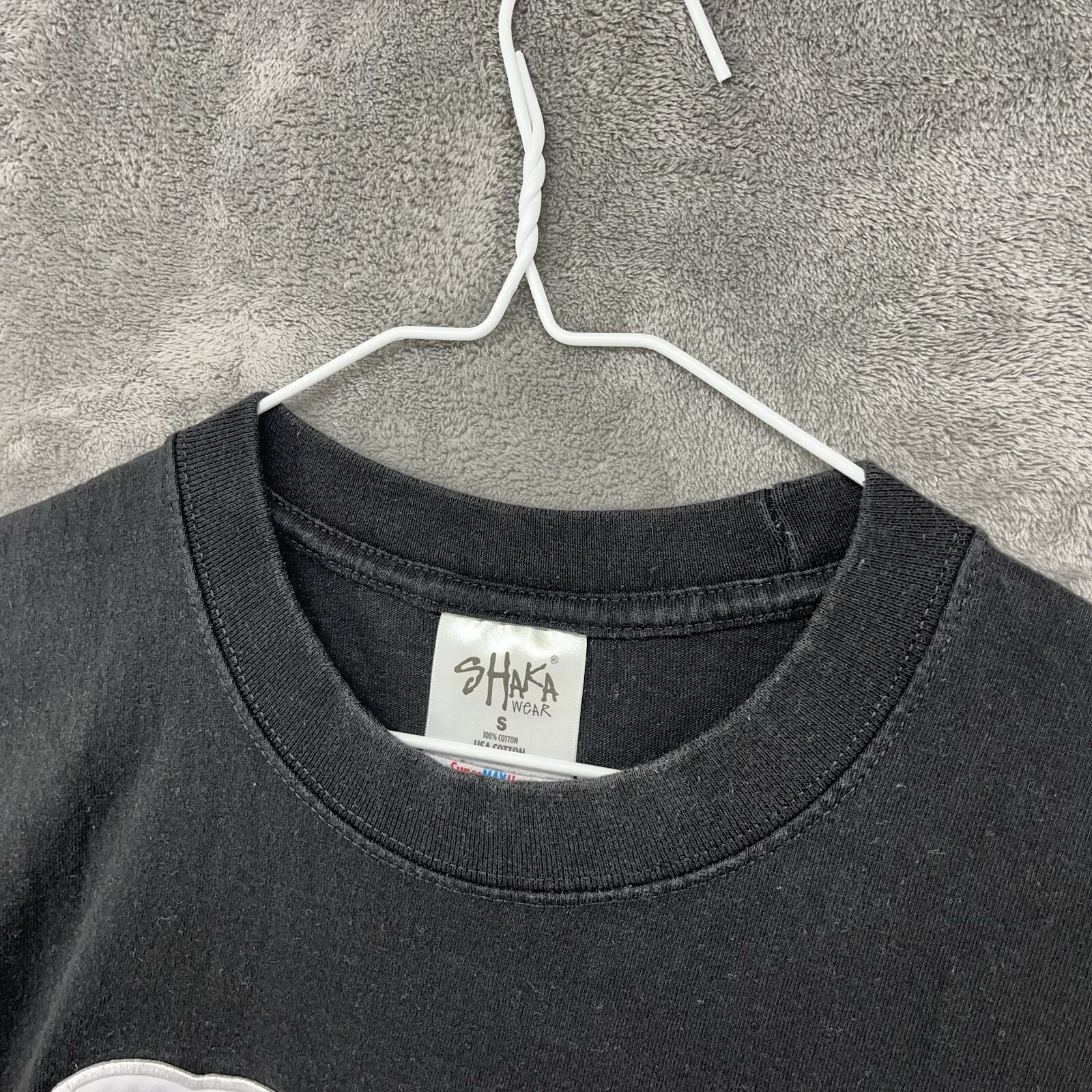 Shaka Wear Shirt Mens Small Black Secure The Bag Patch Super Max Heavy Cotton