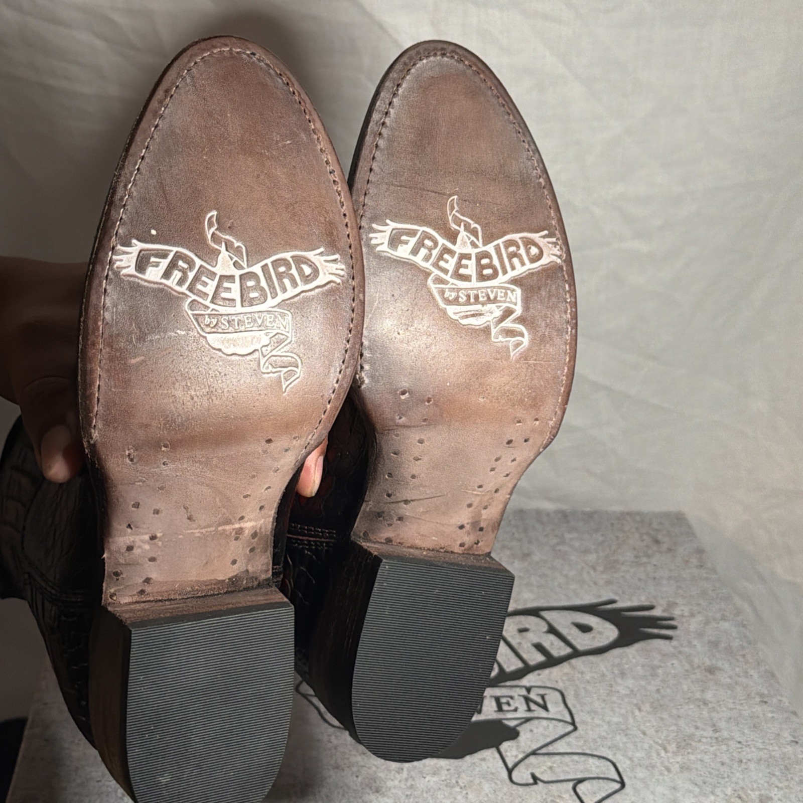 FREEBIRD SANTIAGO “RED CROCO” HARNESS ANKLE BOOTS WOMEN’S Size 7