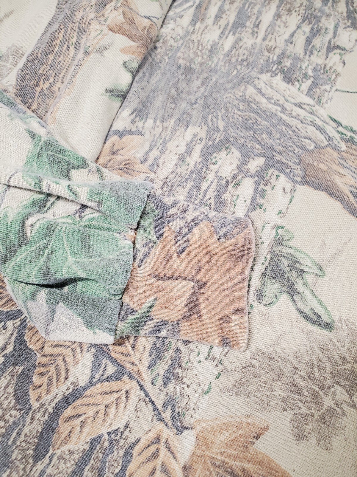 Vintage Jerzees Camo Shirt Mens Size 2XL Mossy Oak Long Sleeve Pocket