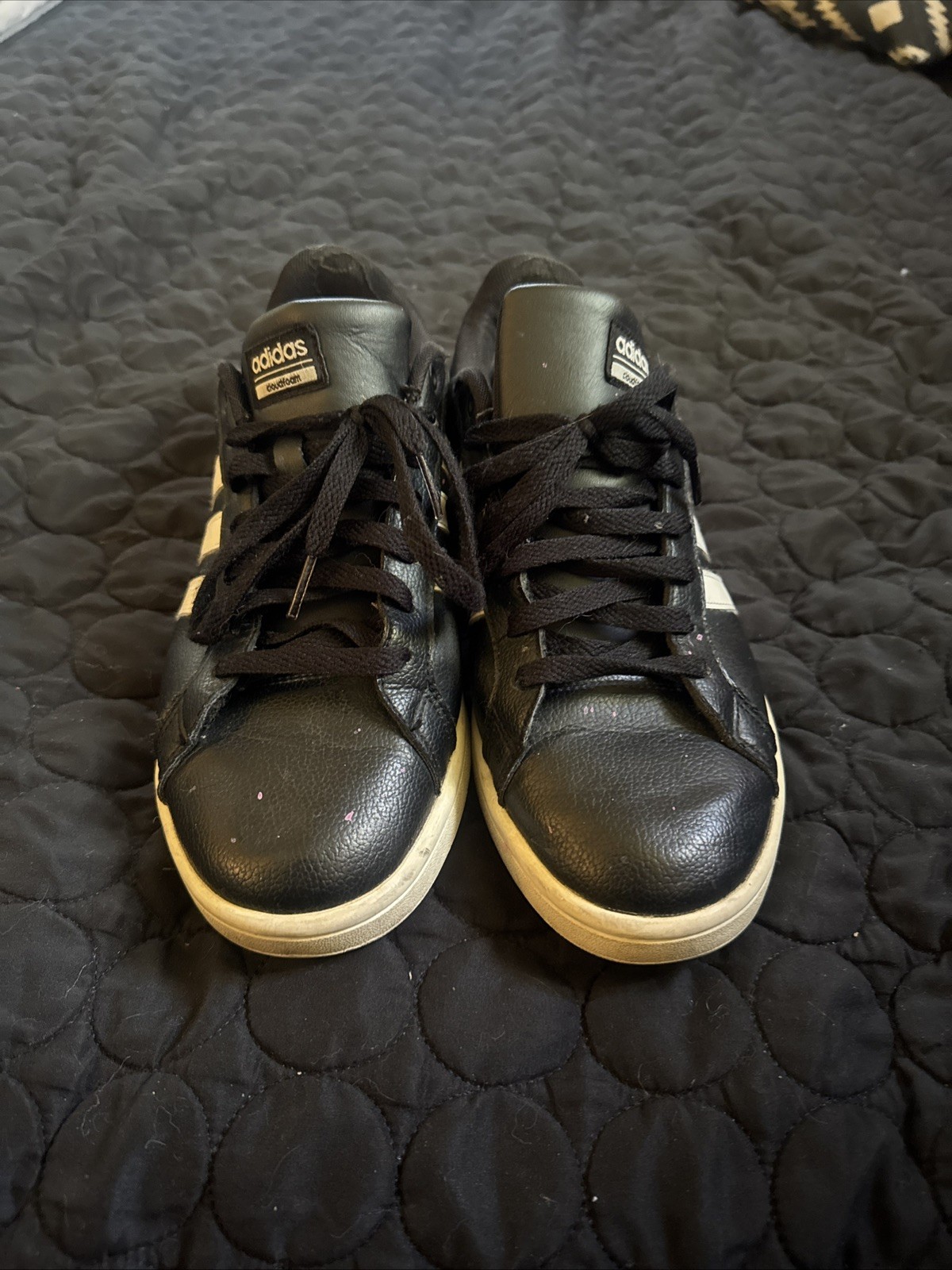 adidas Cloudfoam Advantage Men’s Low Top Lace-Up Sneakers Black/White B74264