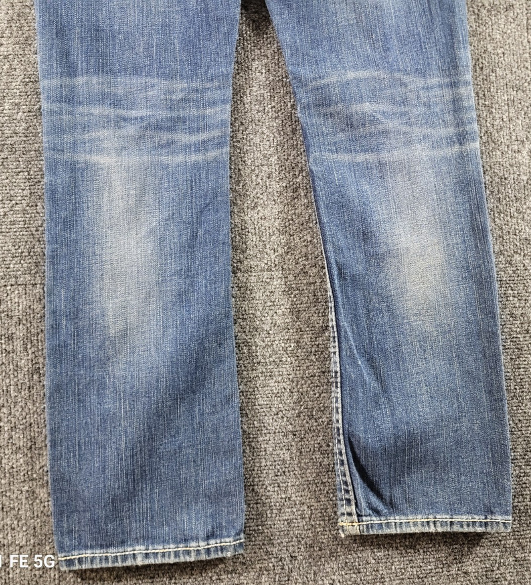 BKE Alec Straight Leg Jeans Men 28SX30 Med Wash Whiskering Honeycombing Stretch