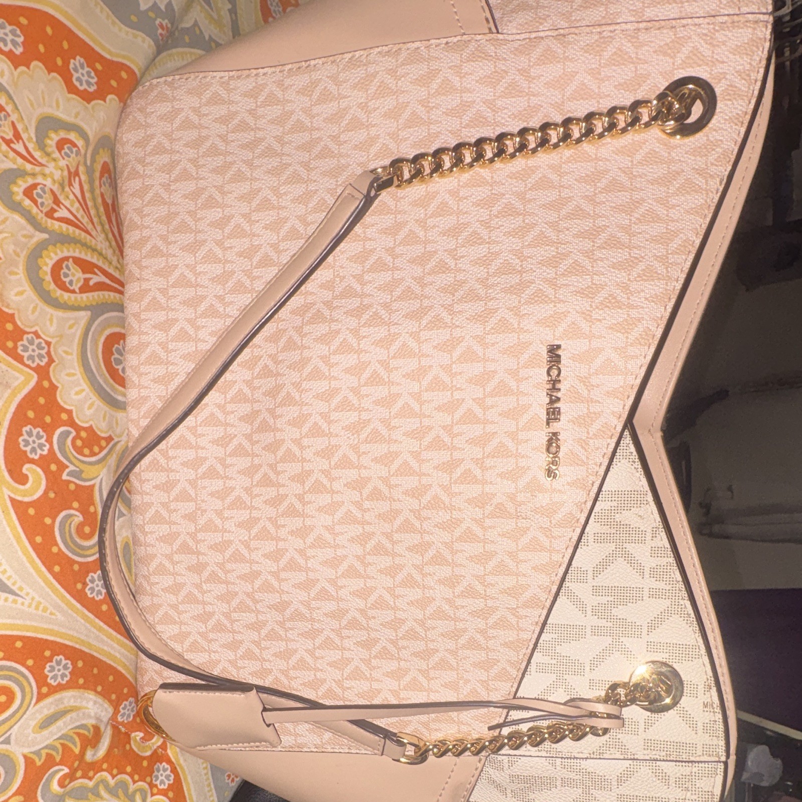 Michael Kors Jet Set Large Signature Logo Shoulder Bag