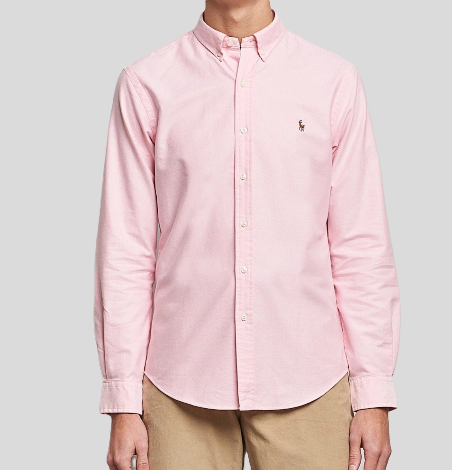 *NWT- POLO RALPH LAUREN Mens Classic Oxford Button Down Long Sleeve Shirt – PINK