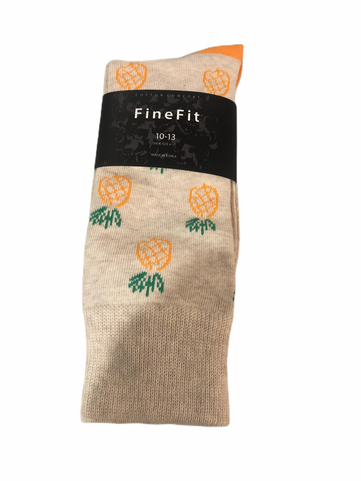 Fine Fit Men’s Pineapple Novelty Crew Socks