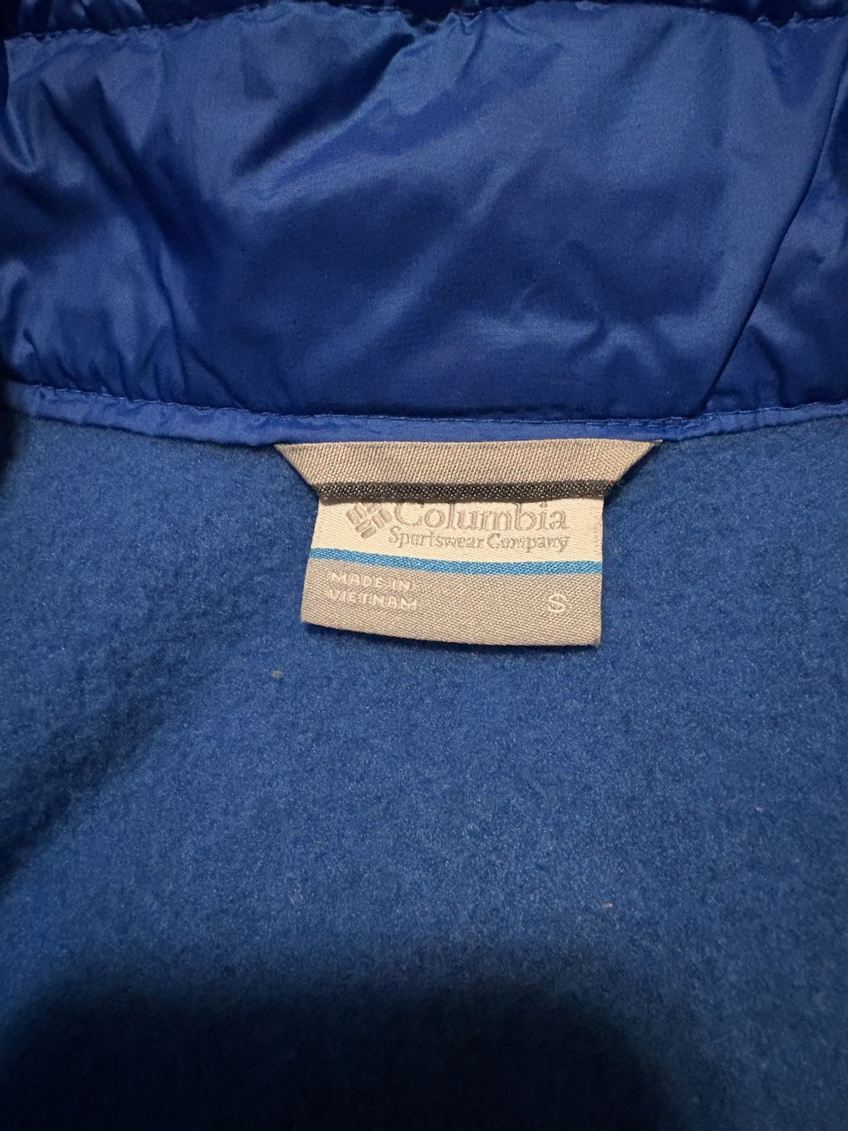 Columbia Omni-Tech Men’s Colorblock Hooded Zip Jacket Blue/Navy Size S