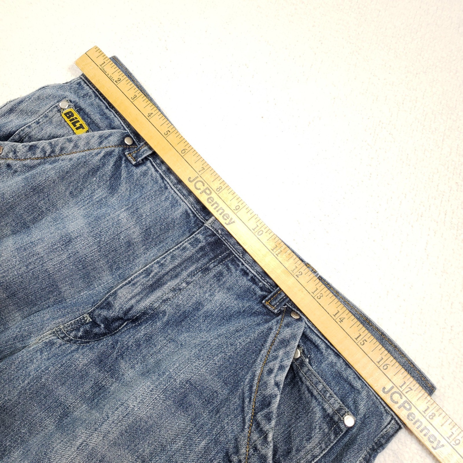 Bilt Iron Workers Jeans Mens 34 Blue Kevlar Reinforced Motorcycle Riding Pants