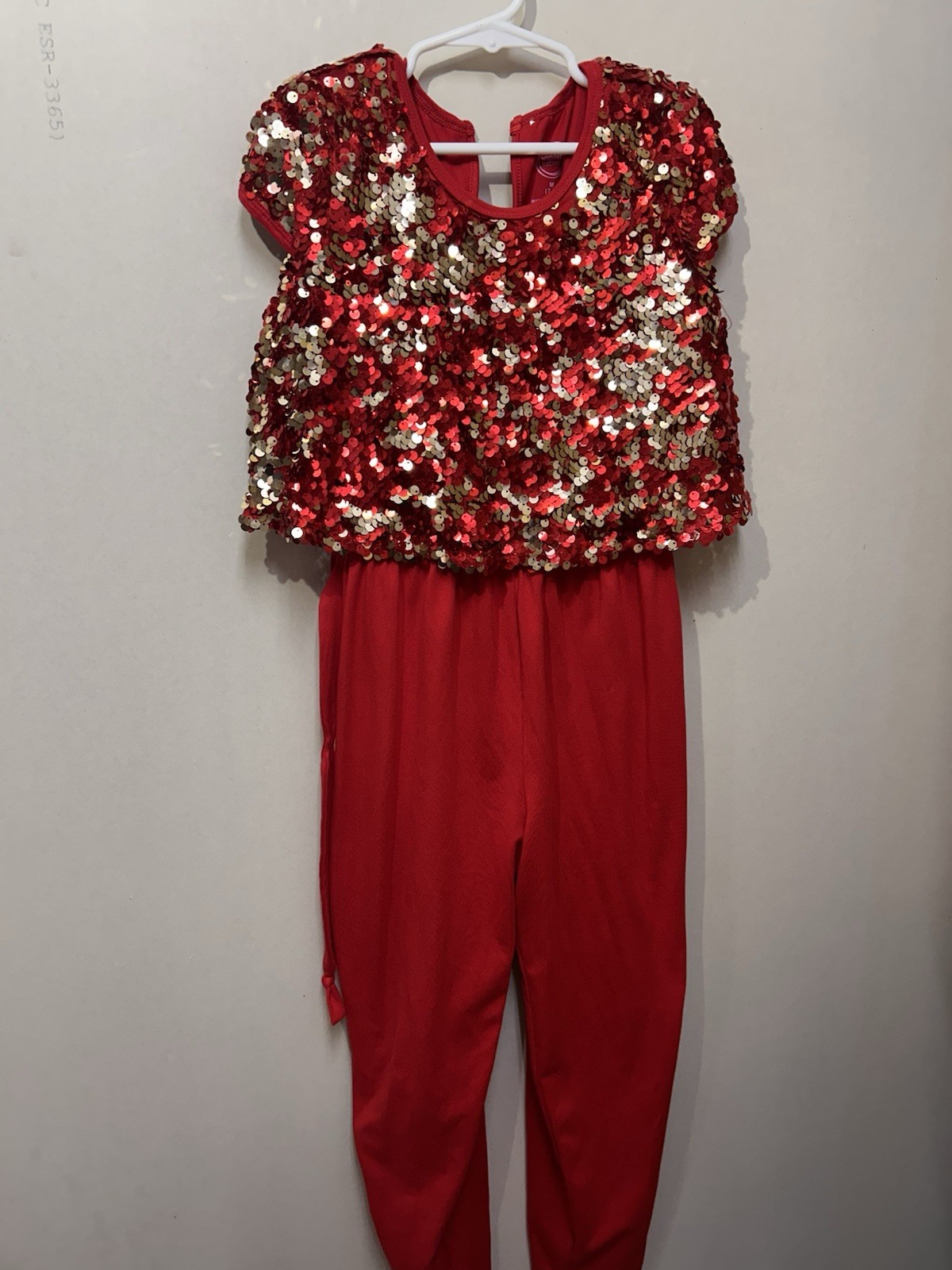 girls 7/8 red sparky pant romper