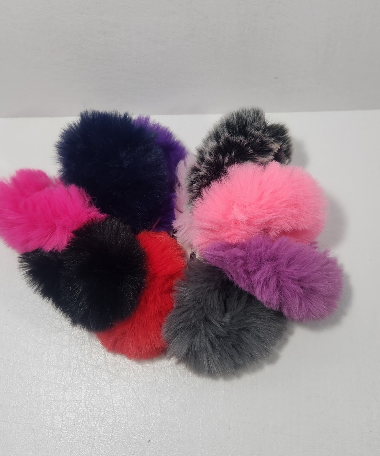 DANBAR Global Soft Faux Fur Scrunchies Plush Hair Bands Hair Ties Ponytail