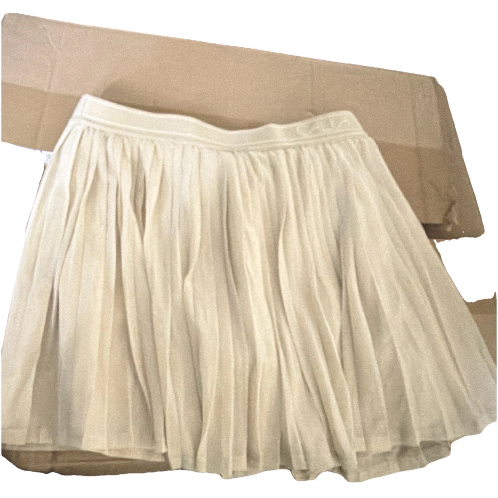 Calia Court High-Rise Women’s Tennis Skort M Khaki Sand UPF 50+ Stretch NWT