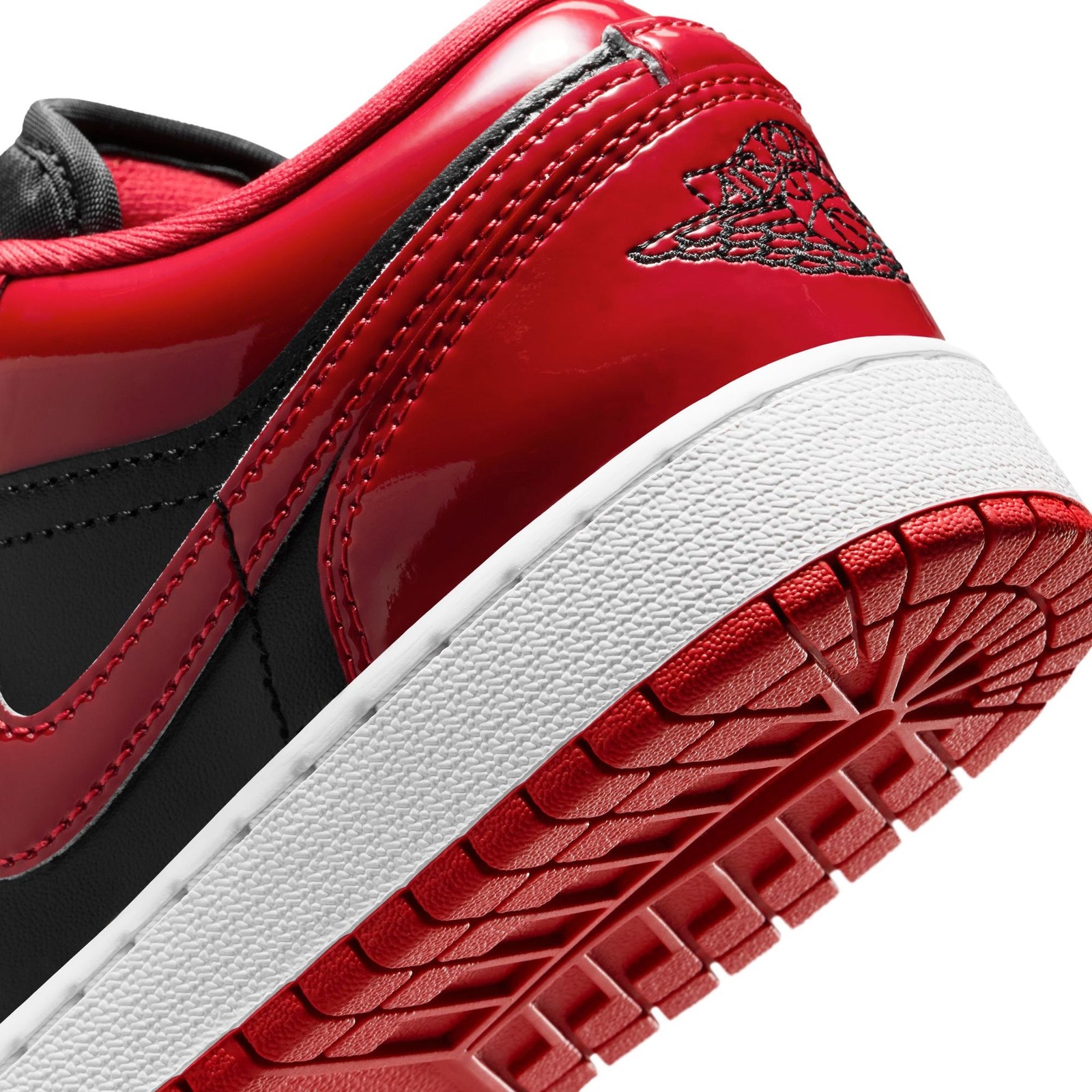 Nike Air Jordan 1 Low GS Patent Bred Black Varsity Red HV4396-006 Kid’s Women’s