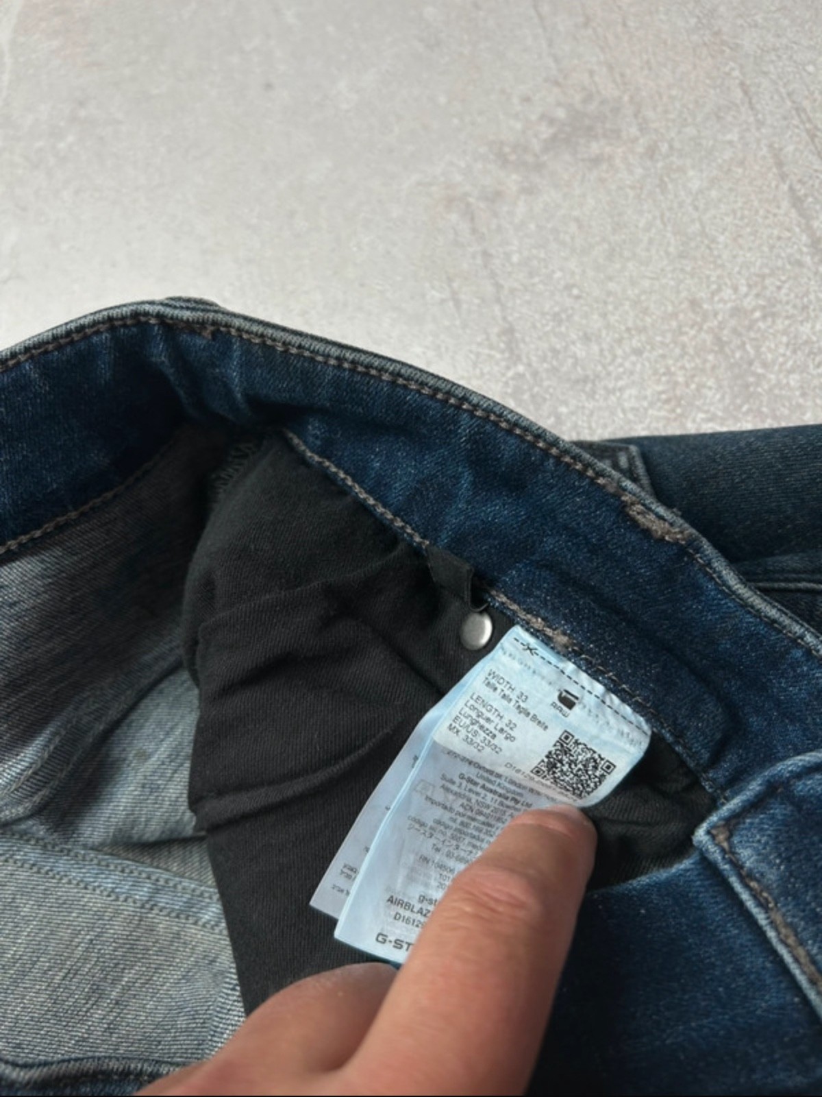 G-Star RAW Airblaze 3D Slim Jeans Dark Blue W33 L32 Moto Cargo Denim