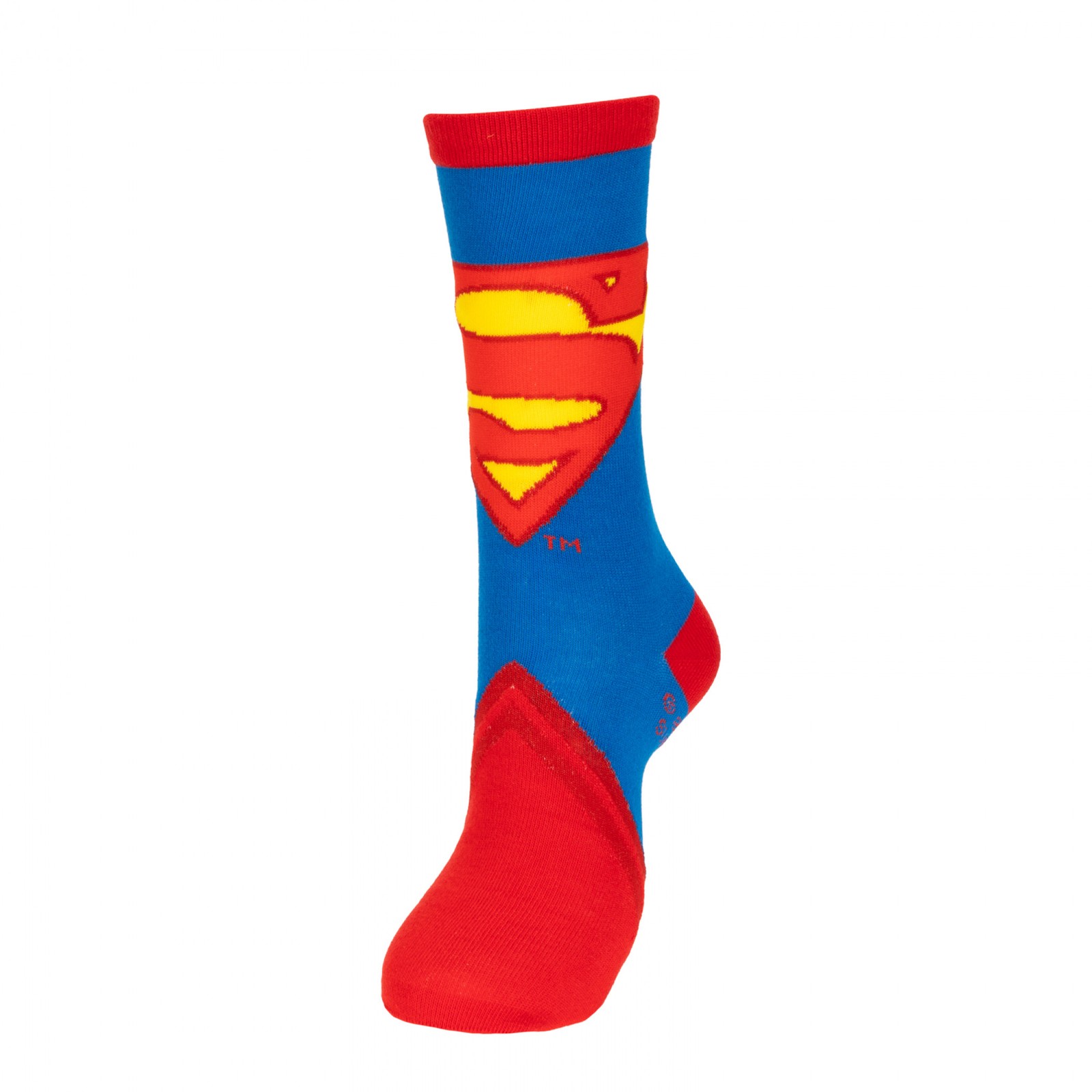 Superman Classic Logo Two Tone Crew Socks Multi-Color