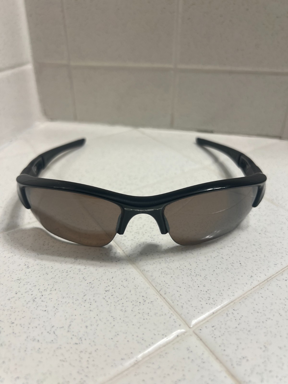 Oakley Flak Jacket 12-900J Black Iridium Polarized + OO Black Iridium Lenses