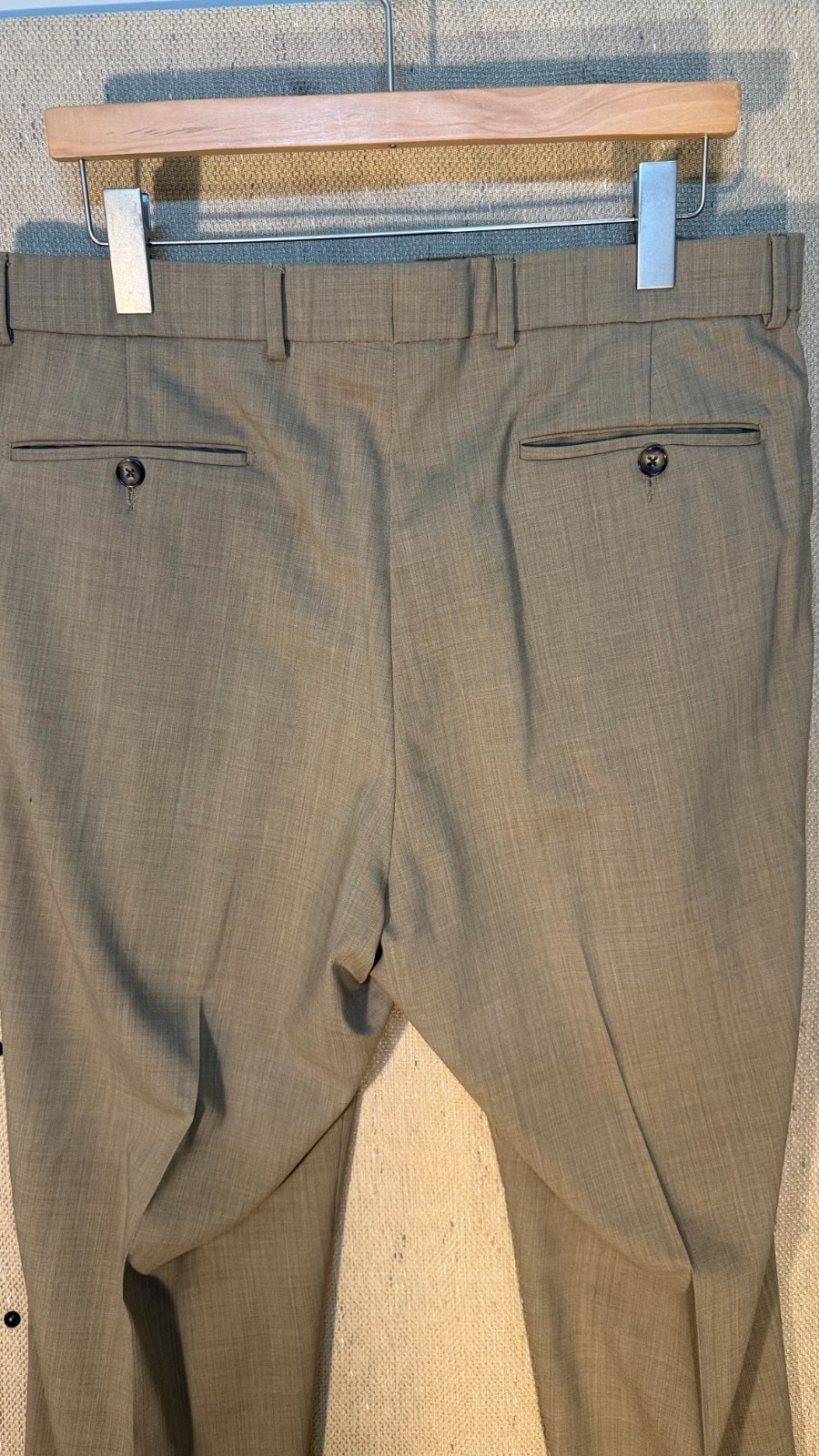 Ballin Pants BOGO 36×27 Brown Super 120s Wool Dress Slacks LOT OF 2 Pleated Cuff