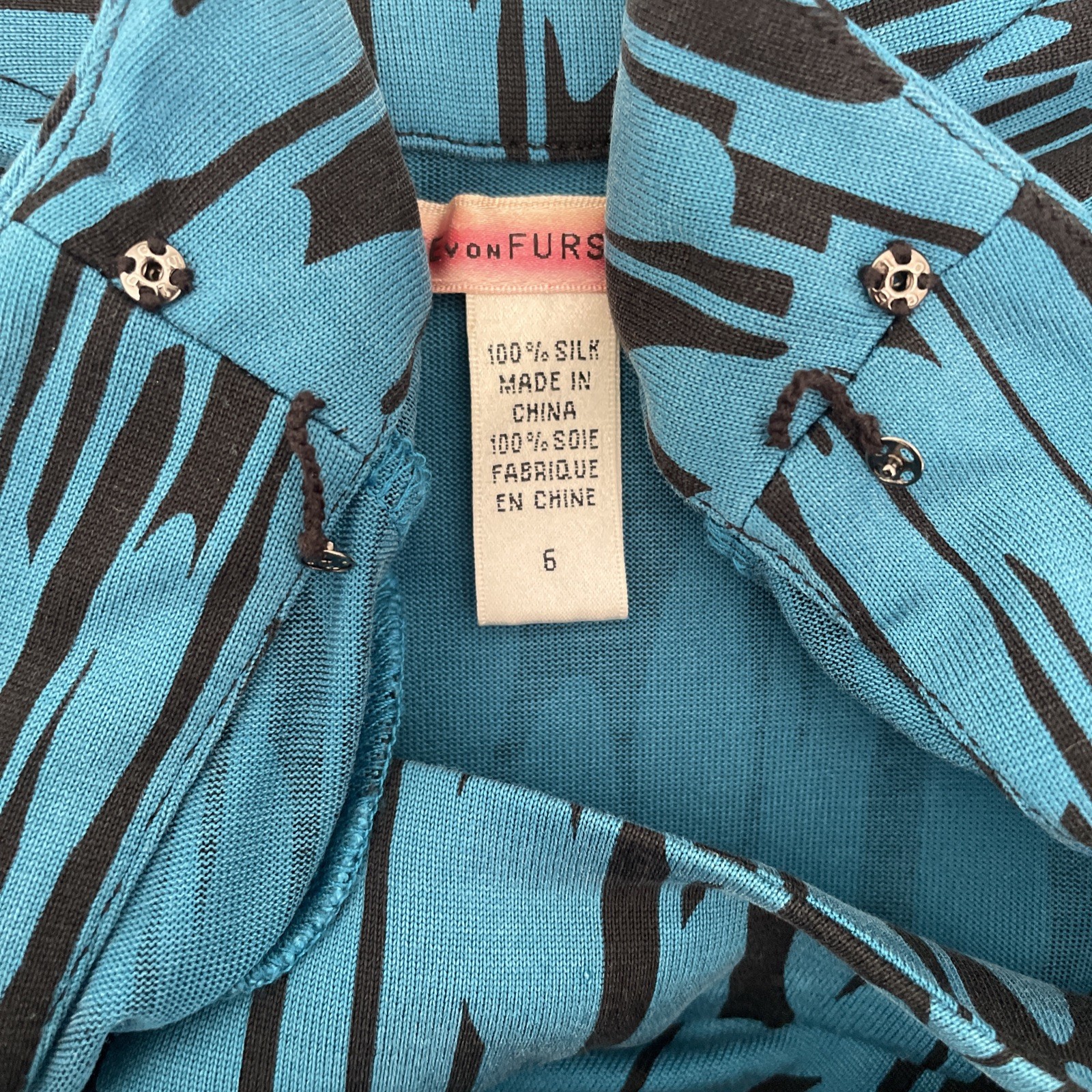 DIANE von FURSTENBERG Aggie Freedom Trail Silk Sheath Mini Dress Women’s Size 6