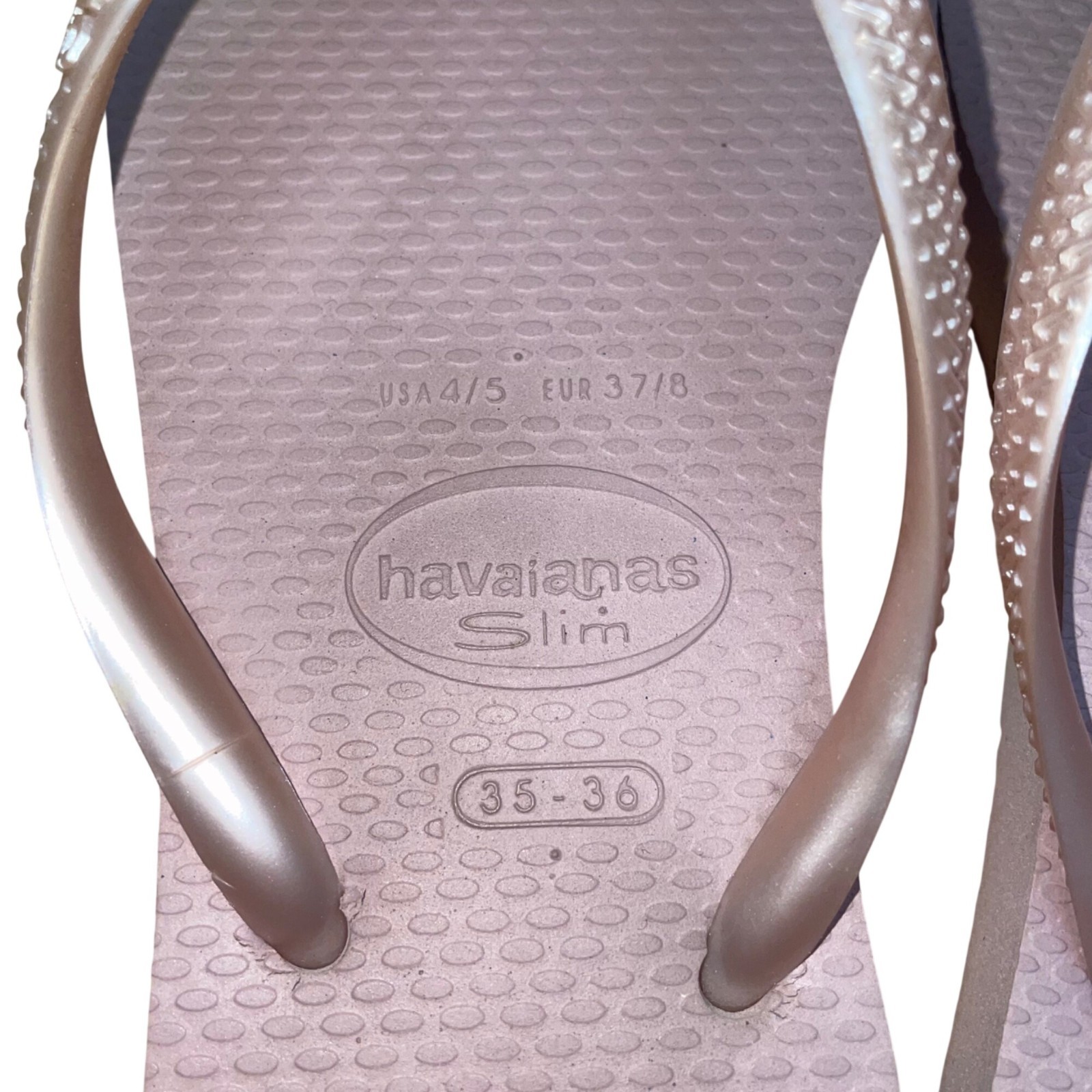 Havaianas Women’s Light Pink Foam Slim Flip-Flops Summer Sandals Size 4/5