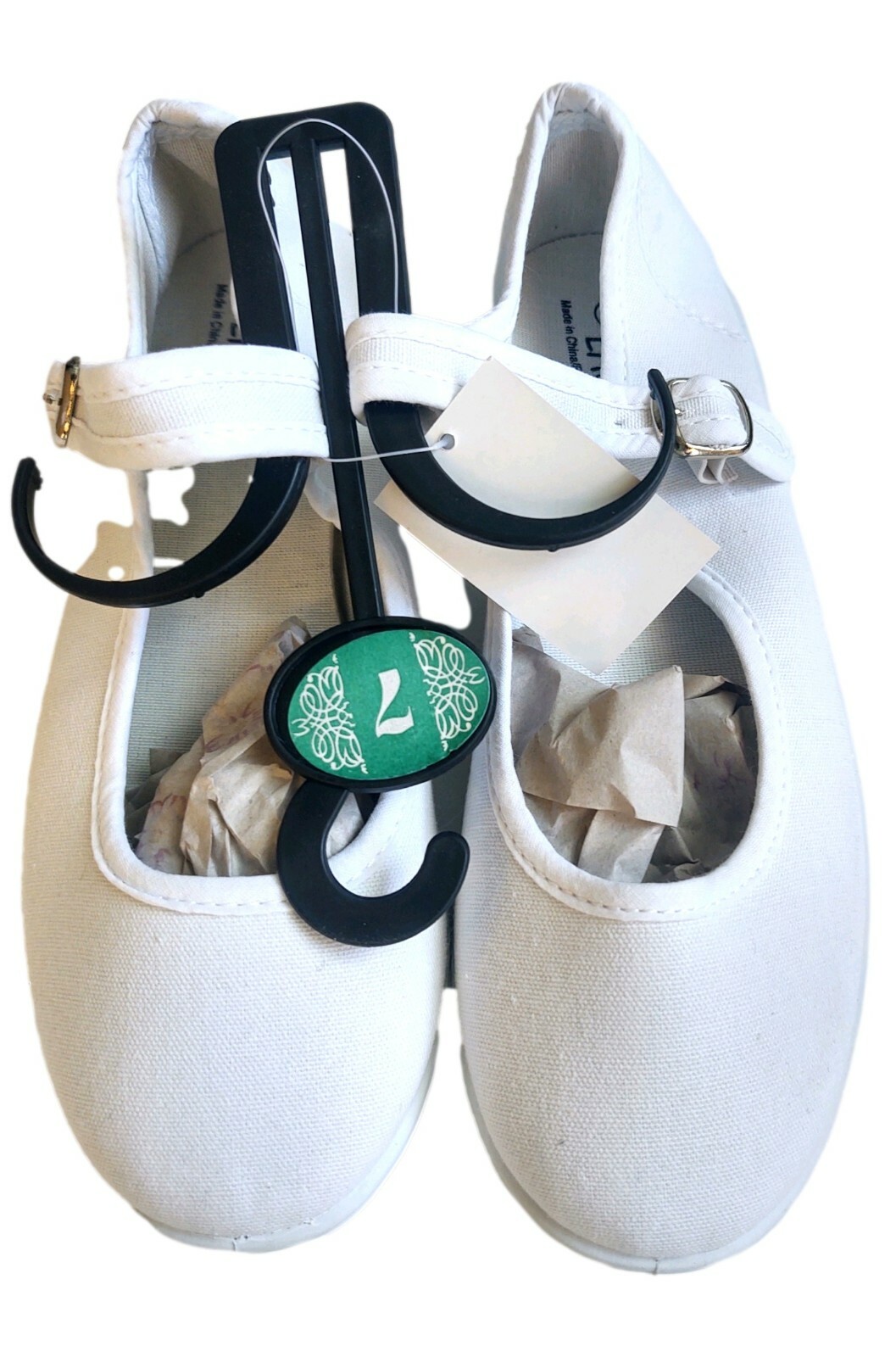 Mary Jane Ballet Cotton Canvas Yoga Shoes-Made In China-White