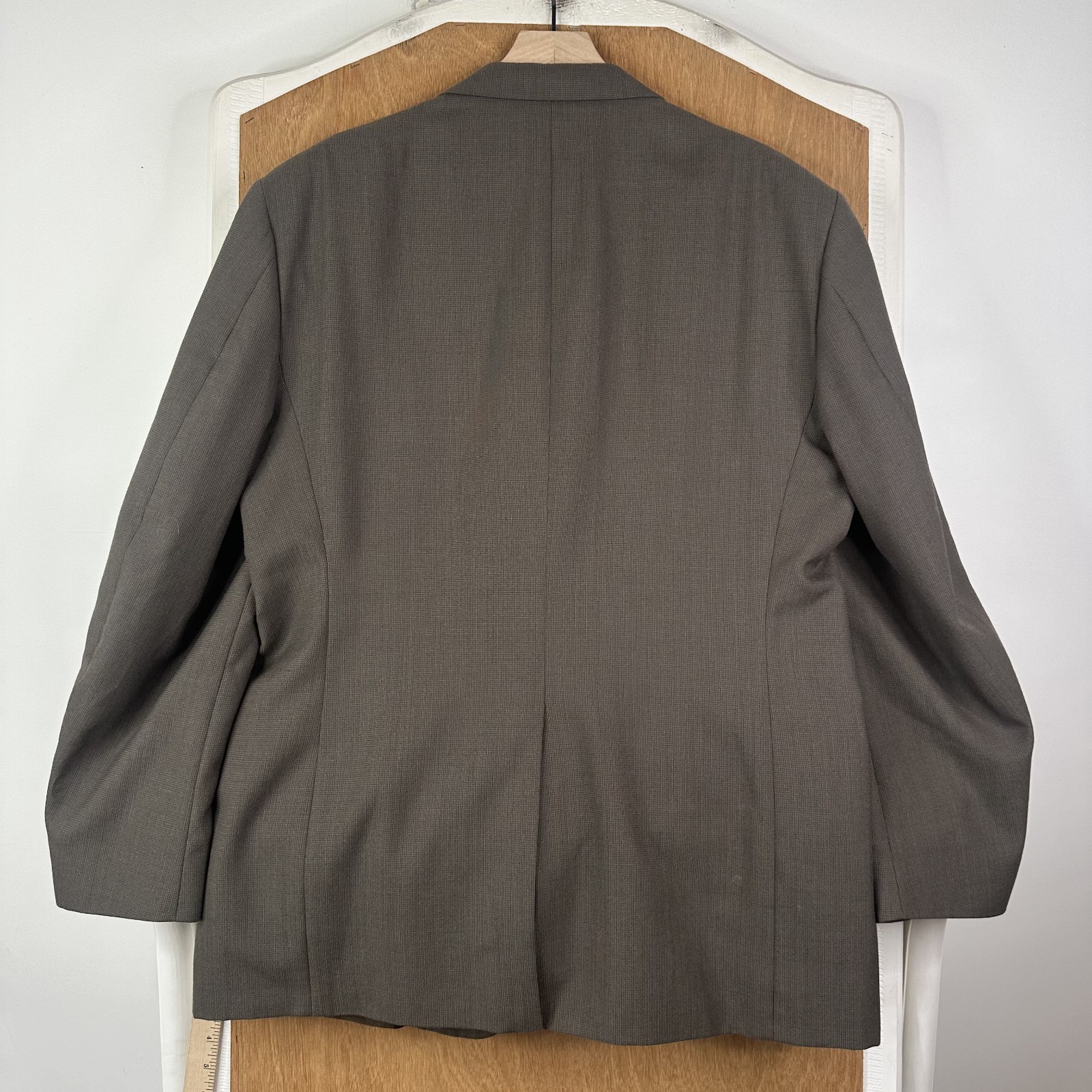 Towncraft Suit Mens 46L Brown 2 Button Polyester Wool Pants Mens 38×31 Canvased