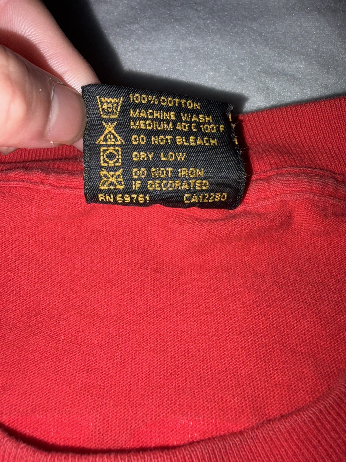 VTG Distressed AC/DC Ballbreaker 1996 Brockum World Tour Red T-Shirt Size XL