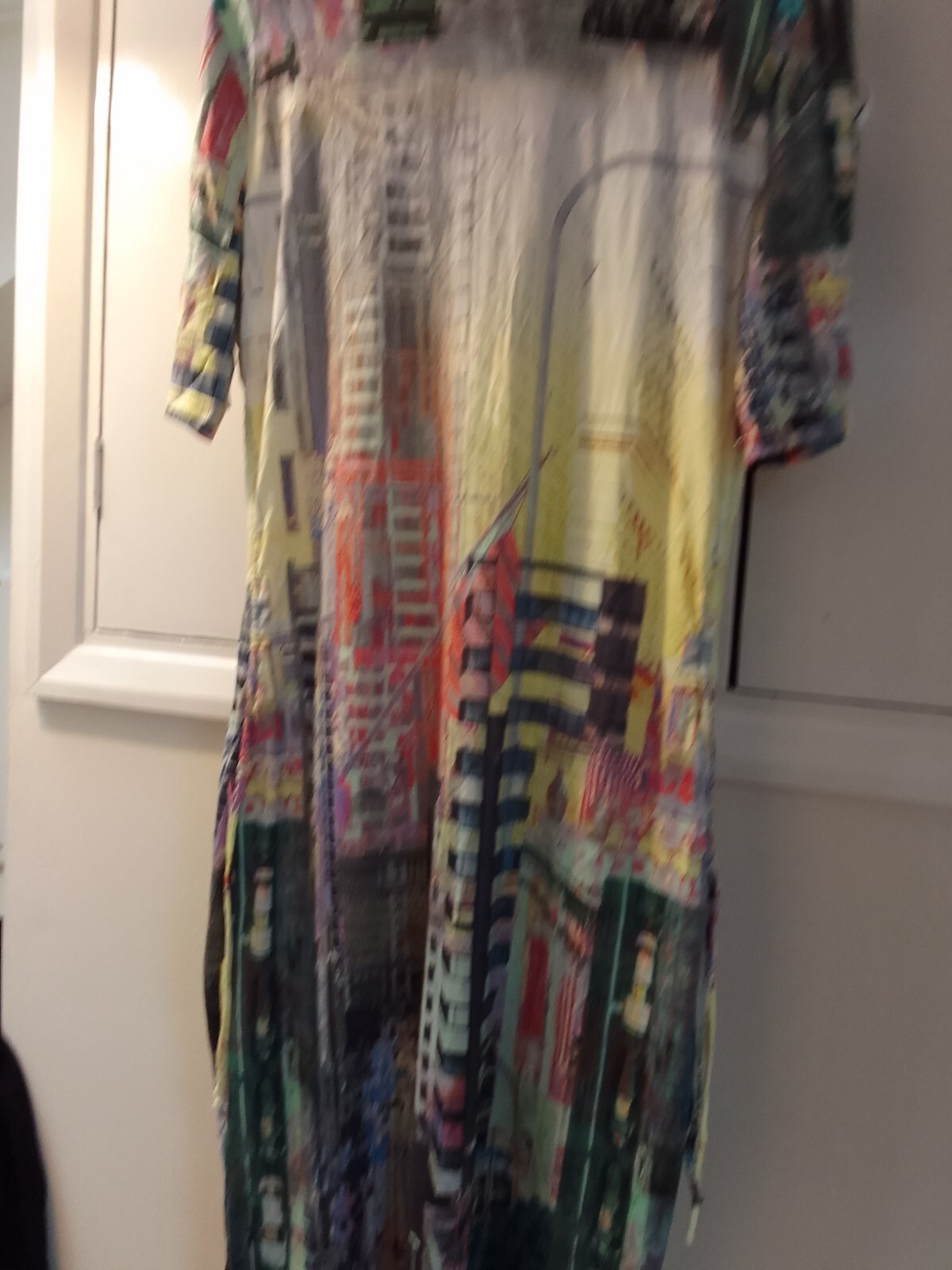 ~Multi Coloured/Patterned Dress By Apanage In Size 12 city patterned
