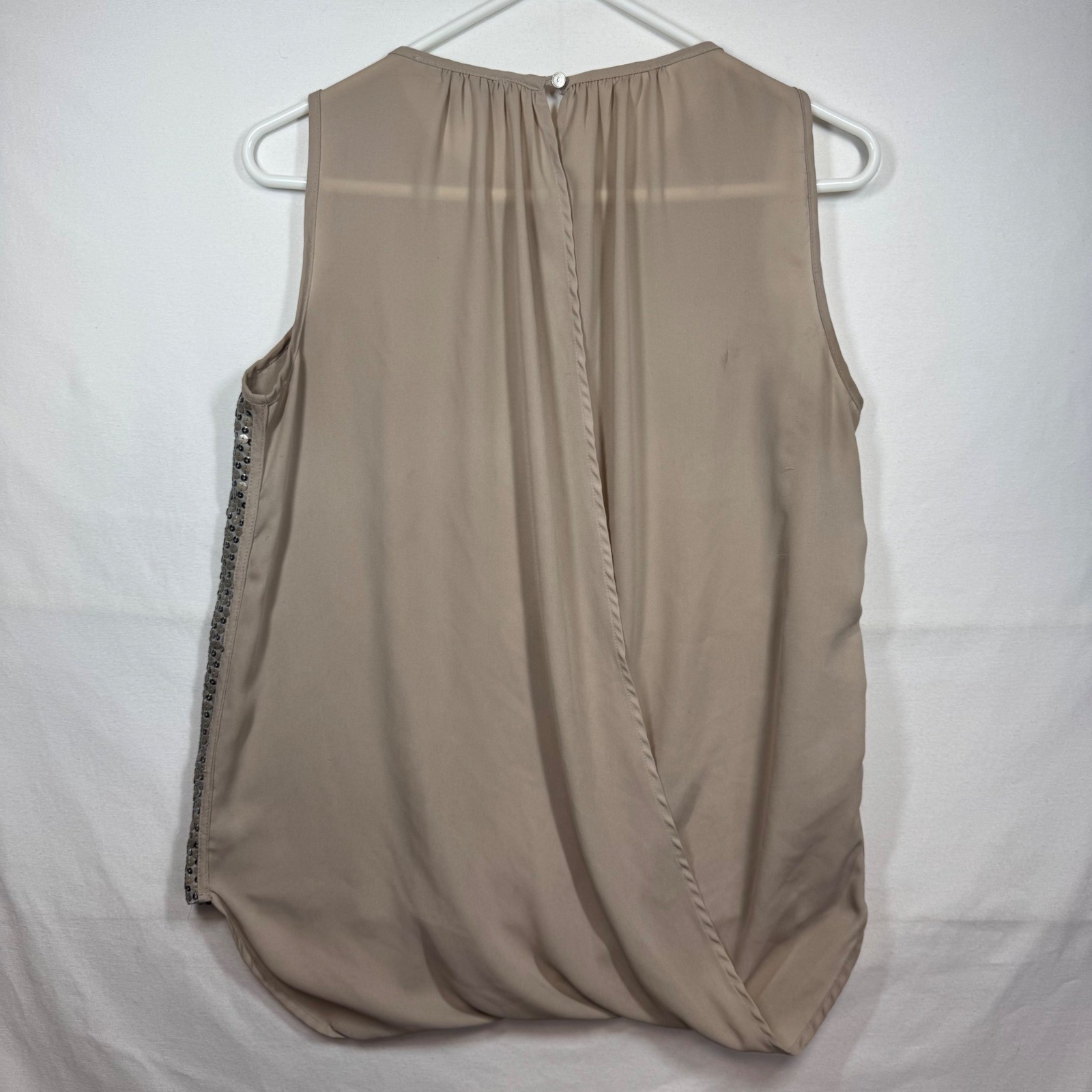 Forever 21 Silver Sequin Sleeveless Top Ladies’ Tank Party Blouse Sz Small