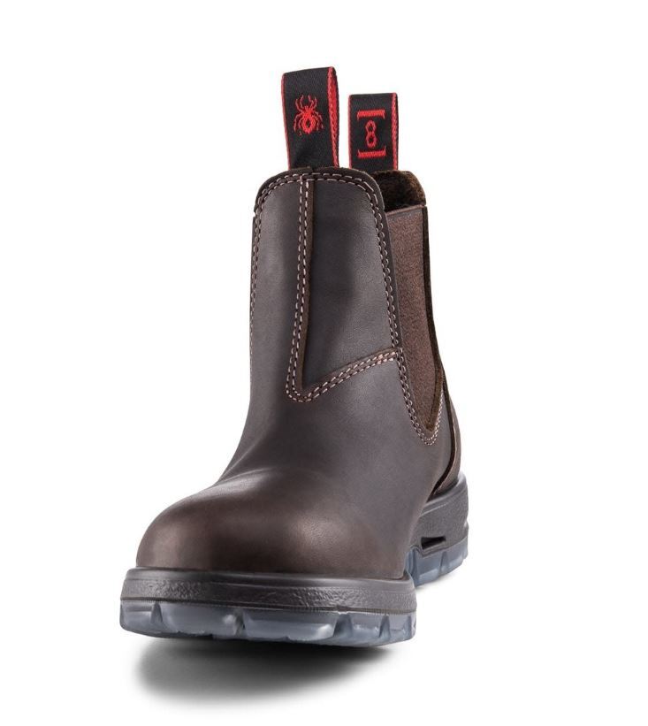 Redback UNPU Great Barrier Elastic Sided Soft Toe Brown Leather Work Boots