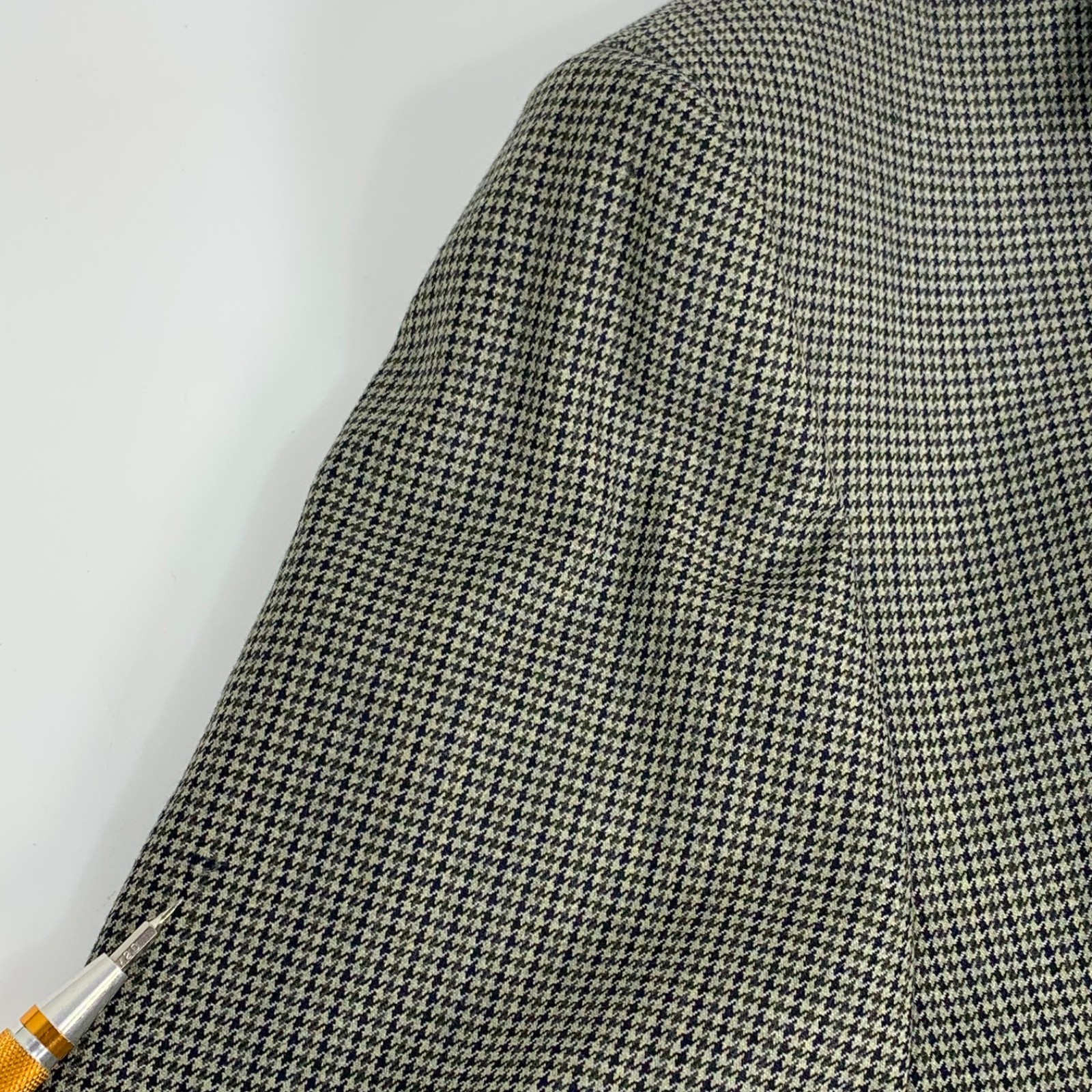 Brioni Traiano Houndstooth Blazer Jacket Mens 58/48R 90% Wool 10% Cashmere Italy