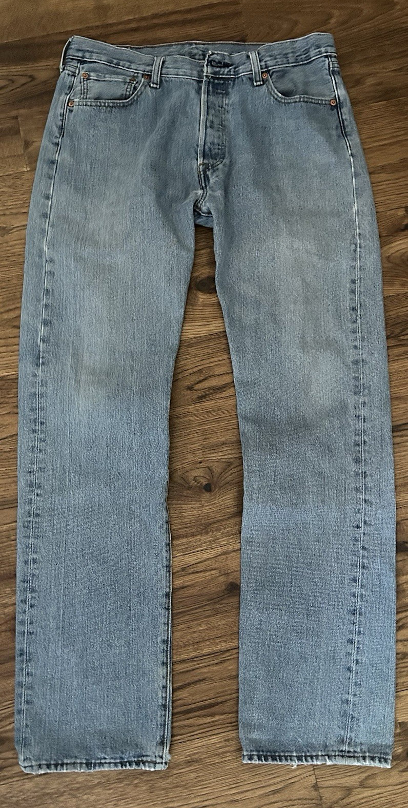Vintage Levis 501 Faded Jeans 5 Button Fly Waist Sz 34 Inseam 34