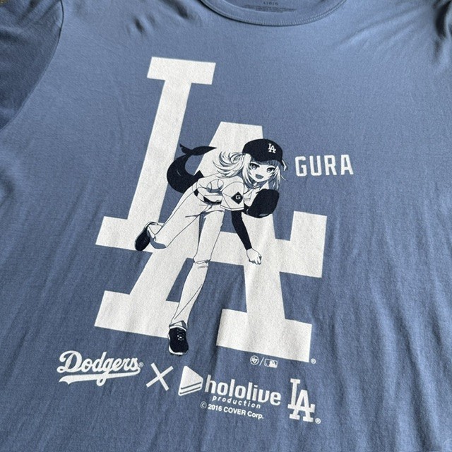 Hololive LA Dodgers Gawr Gura Shirt – Size Large