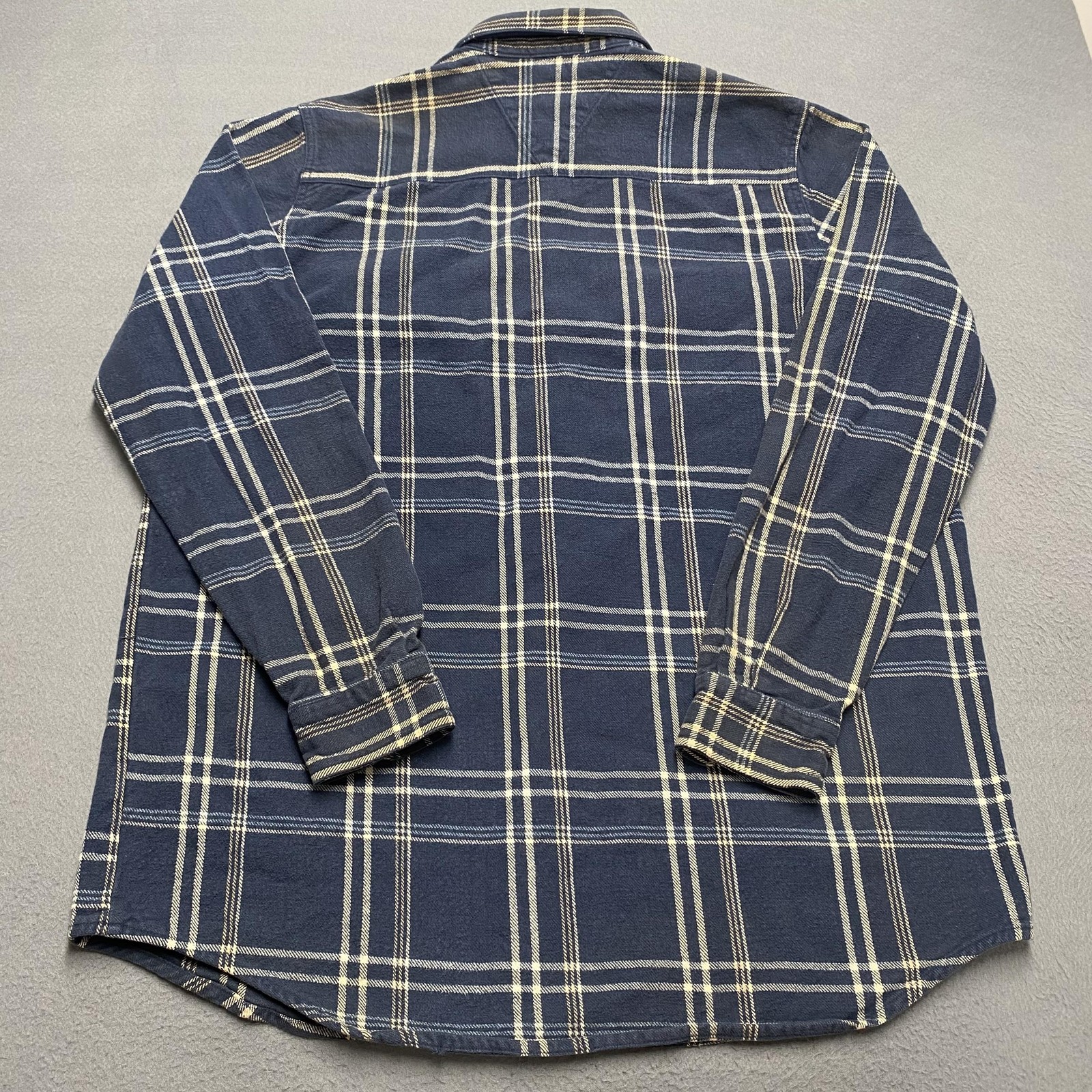 Dickies Shirt Mens XLT Blue Plaid Flannel Button Down Long Sleeve Workwear Tall