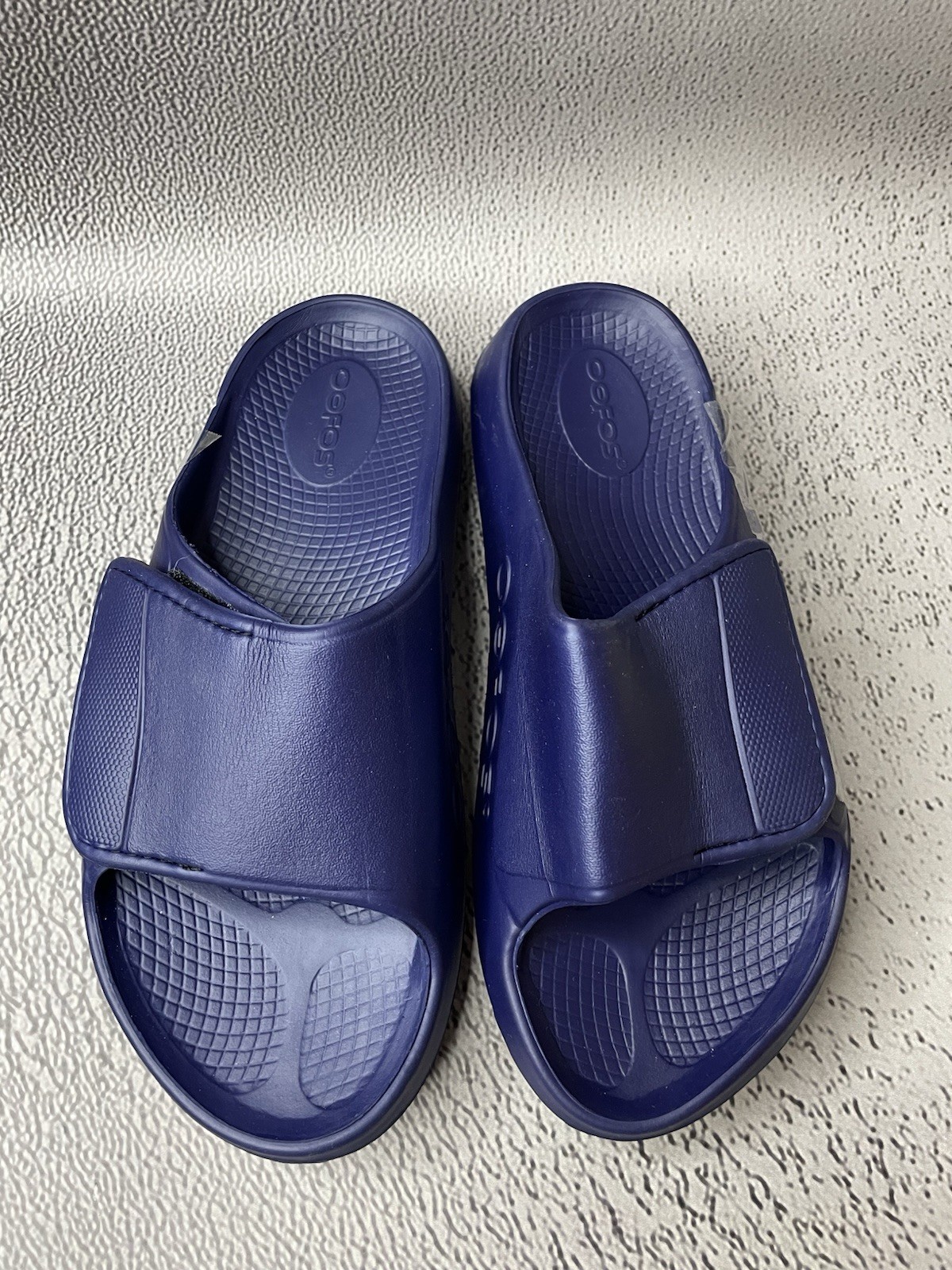 New OOFOS Unisex Blue OOahh Sport Flex Slide Shoes Size US M 7 W 9