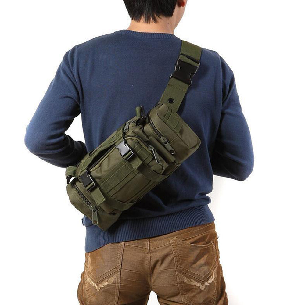 14” Small Molle Sports Duffle Gym Sling Travel Bag Tactical Military Range Bag