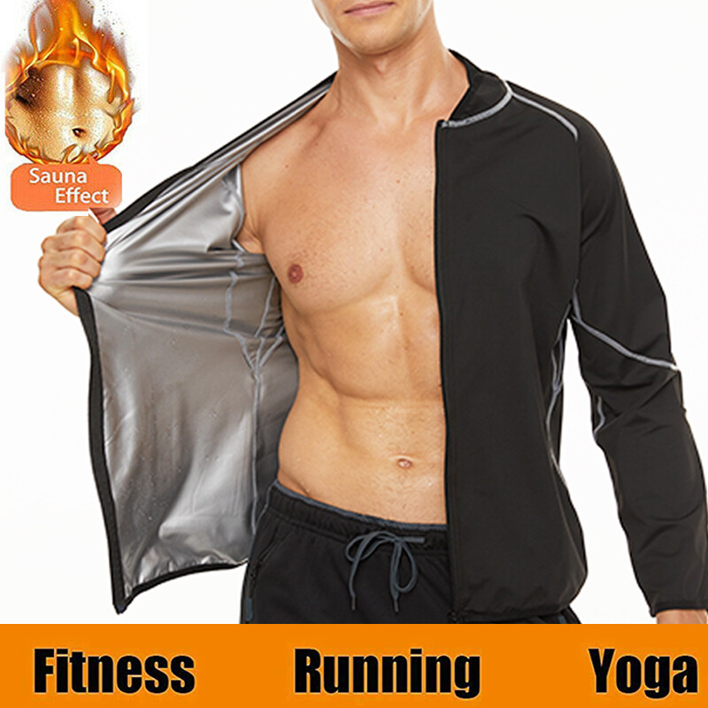 Heavy Sauna Suit Sweat Exercise Gym Men Shaper Suit Fitness Weight Loss Anti-Rip