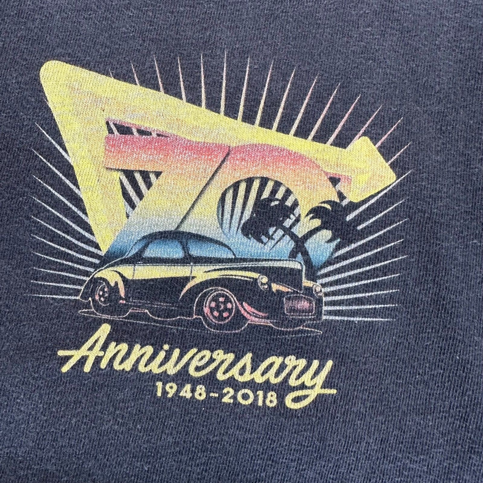 In-N-Out Black T-Shirt 70th Anniversary Collection Size M Unisex 100% Cotton