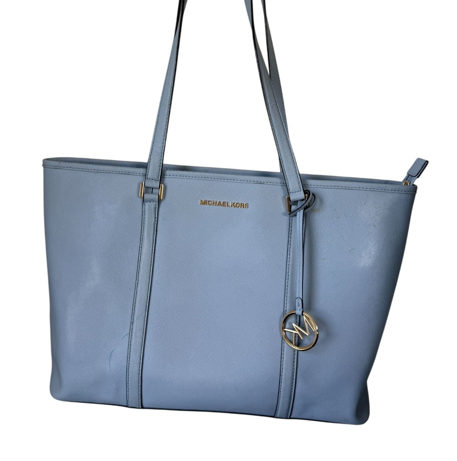 Michael Kors light blue Saffiano tote 💙