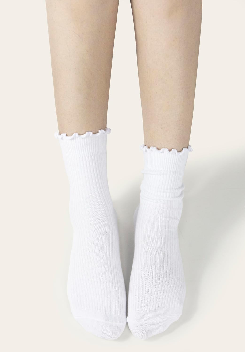 Ruffle Socks Women – Turn-Cuff Frilly Sock – Lightweight Cotton Sock – Athletic