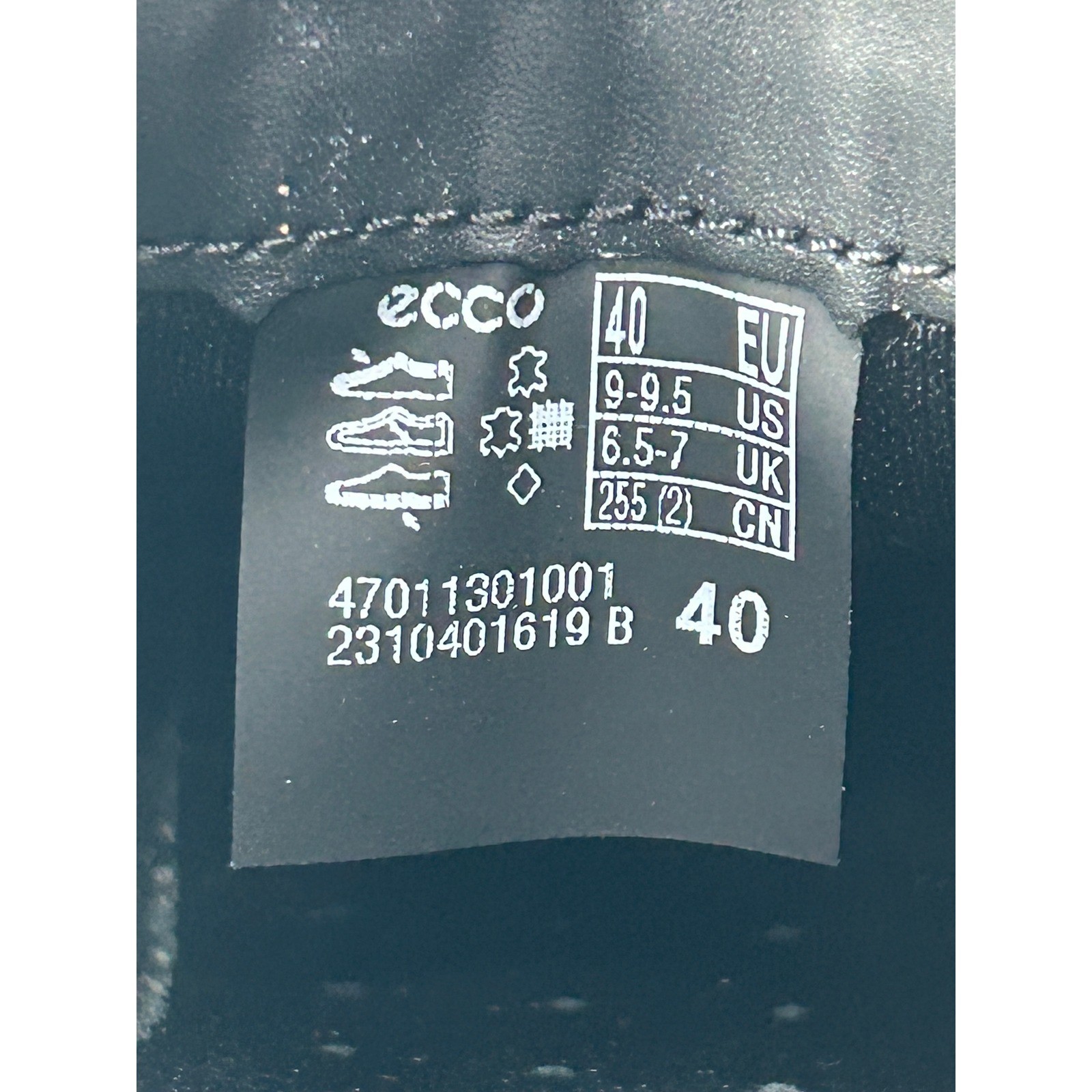 ECCO Soft 7 Woven Slip On Black Leather Shoes 470113-01001 Women EU 40 US 9-9.5