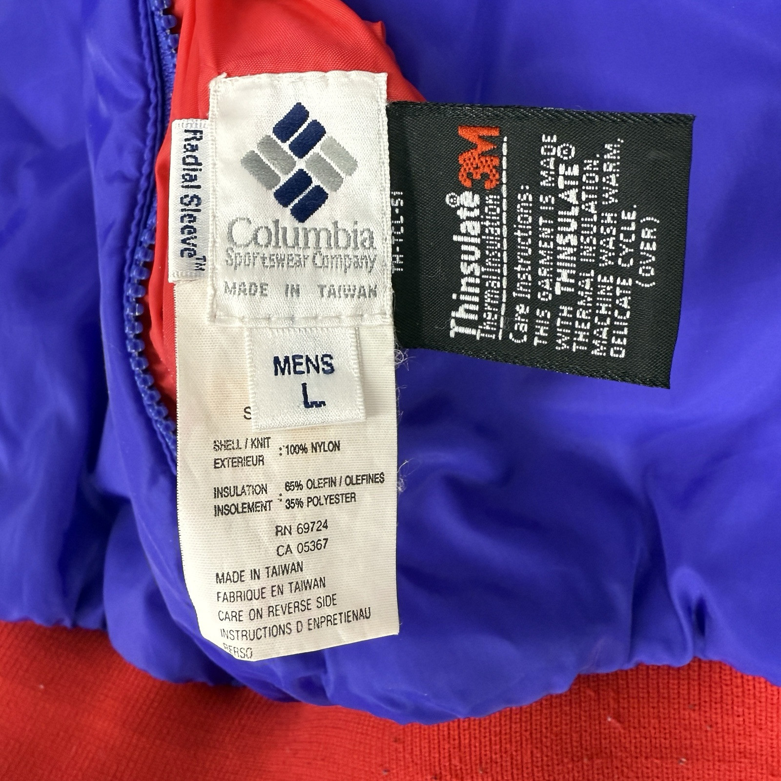 90s Columbia Jacket Men L Black Radial Sleeve 3-in-1 Reversible Ski Switcheroo