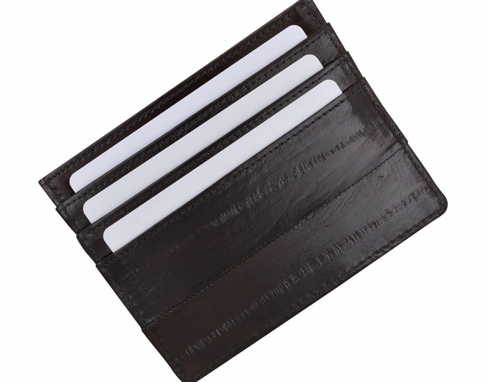 Genuine eel skin soft slim credit card holder Men’s wallet by Marshal®