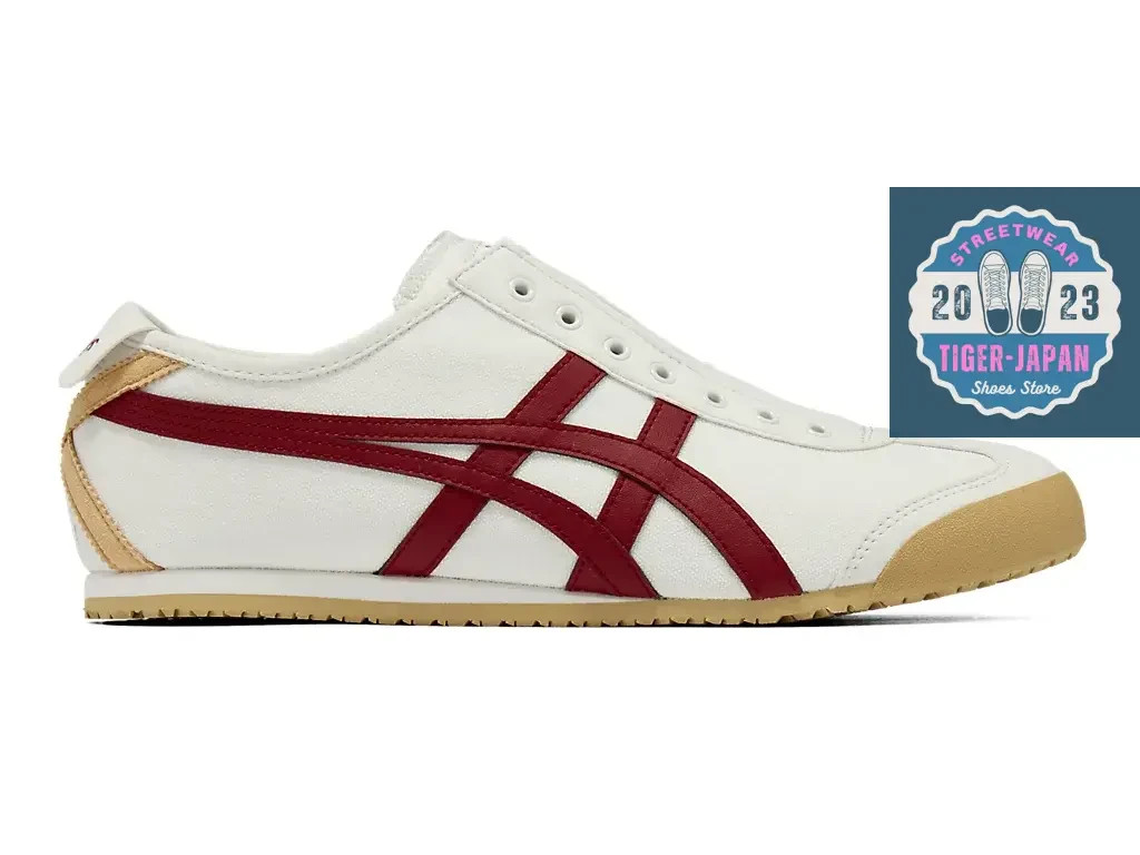 Onitsuka Tiger MEXICO 66 SLIP-ON 1183A360 131 Off-White Beet Juice Men Shoes