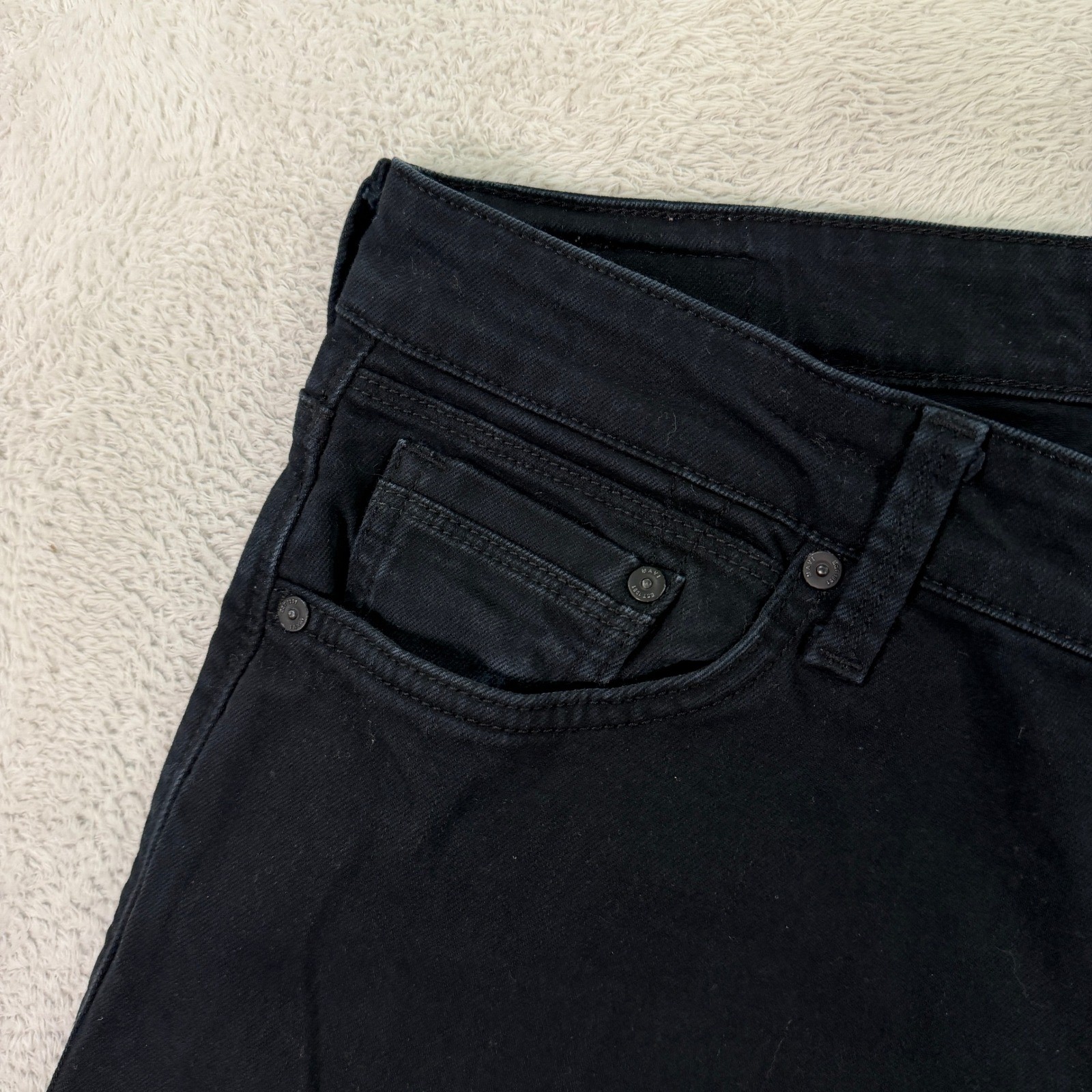 Mavi Mens 34×32 Jake Slim Leg Jeans Adult Black Comfort Stretch Minimalist Denim