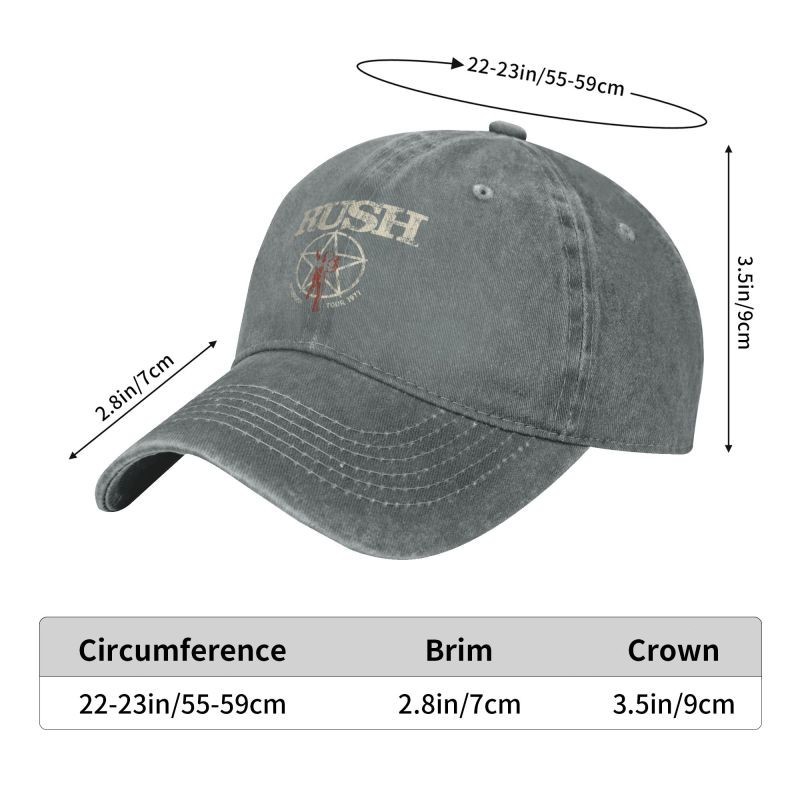 Rush Rock Band Printed Unisex Baseball Cap Sunshade Sports Leisure Hat