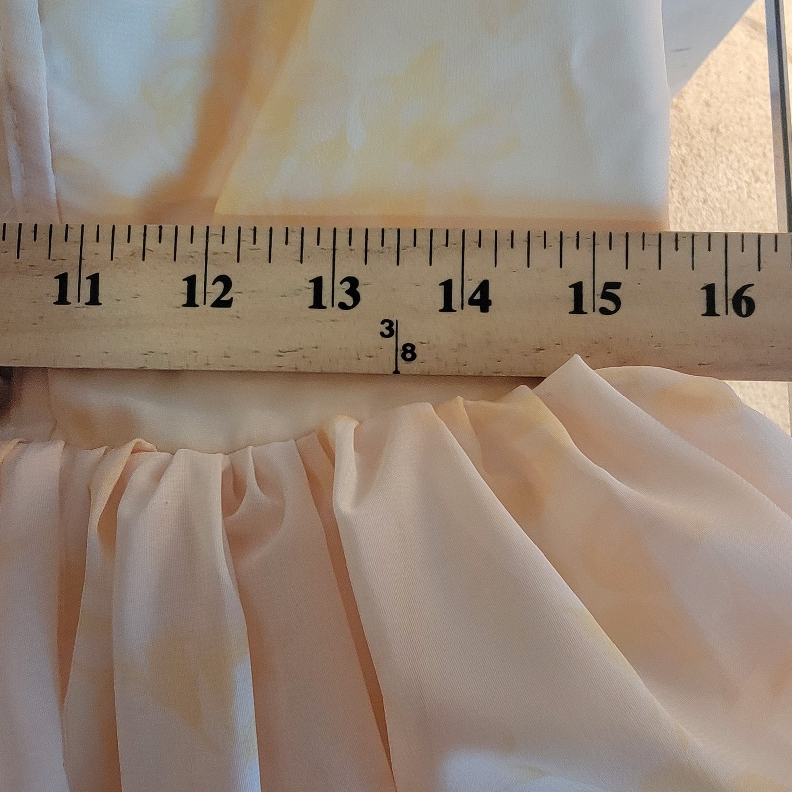 Ao Yan Butter Yellow Tiered Ruffled Maxi Formal Dress Prom Gown NWT Size S