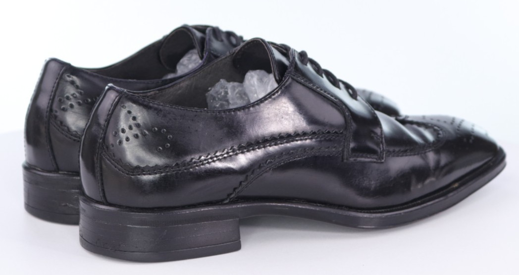 Johnston & Murphy Men’s Wingtip Brogue Dress Shoes Size 8 M Leather Black