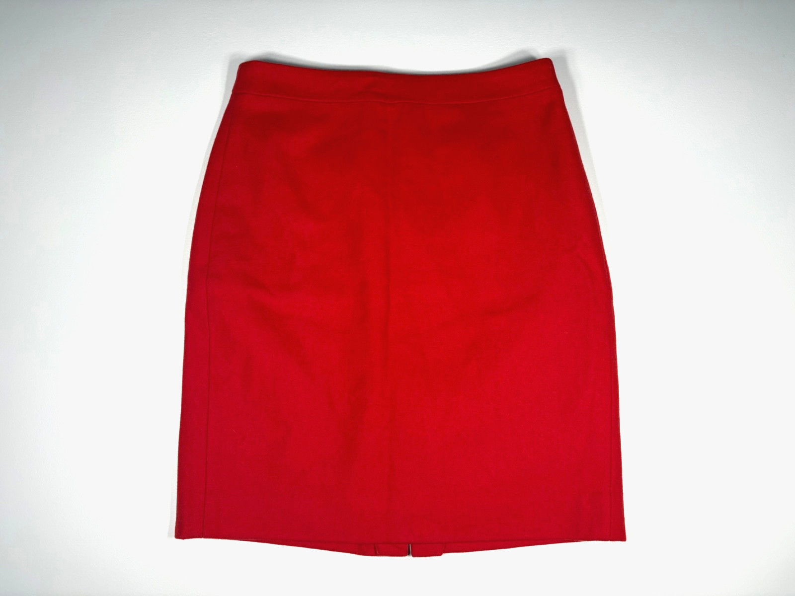 J.Crew Pencil Skirt Women 6 Red Wool Blend Career Office Classic Lined Zip