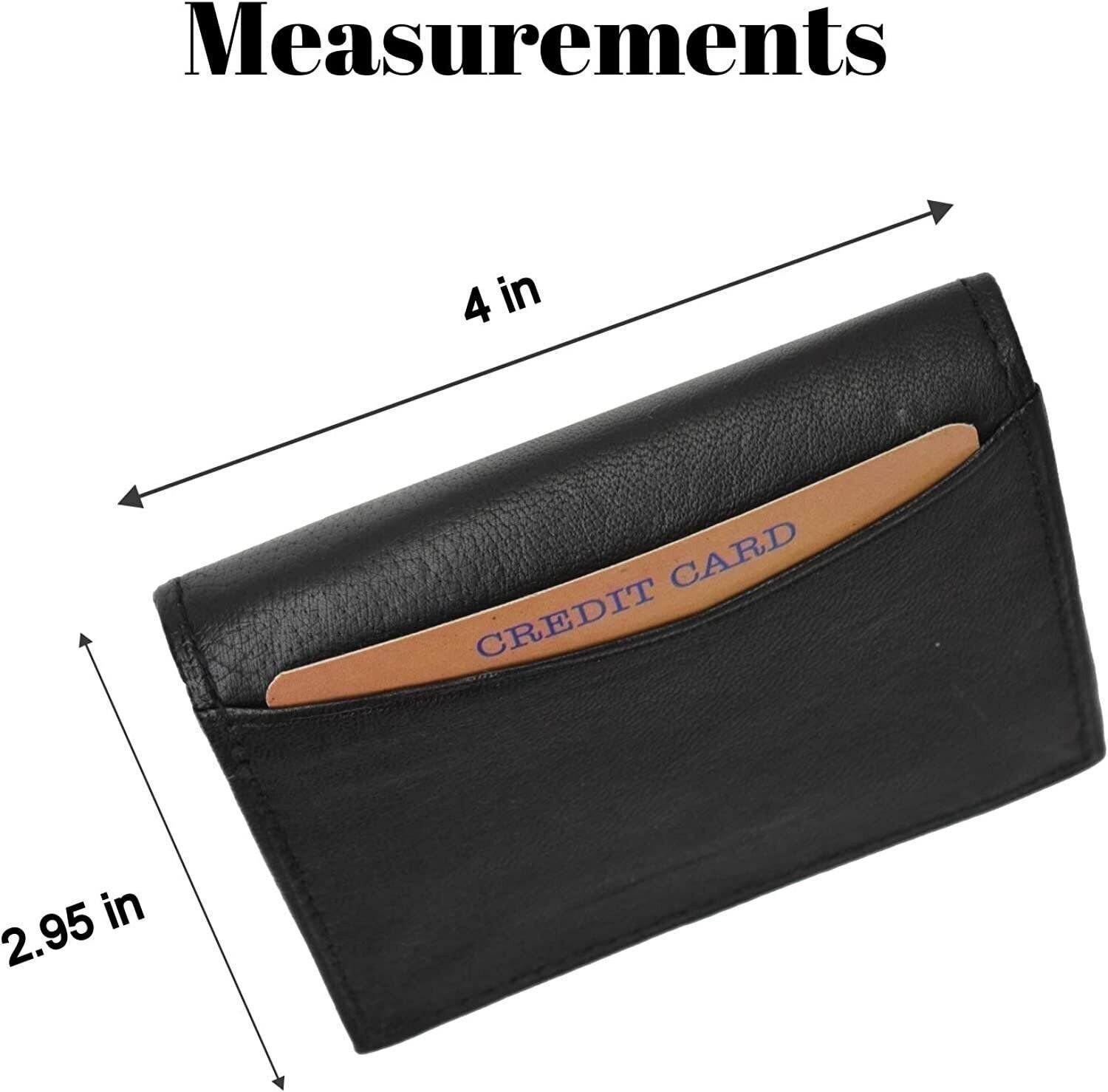 Marshal Wallet Genuine Leather Thin Business Card Case Minimalist Wallet