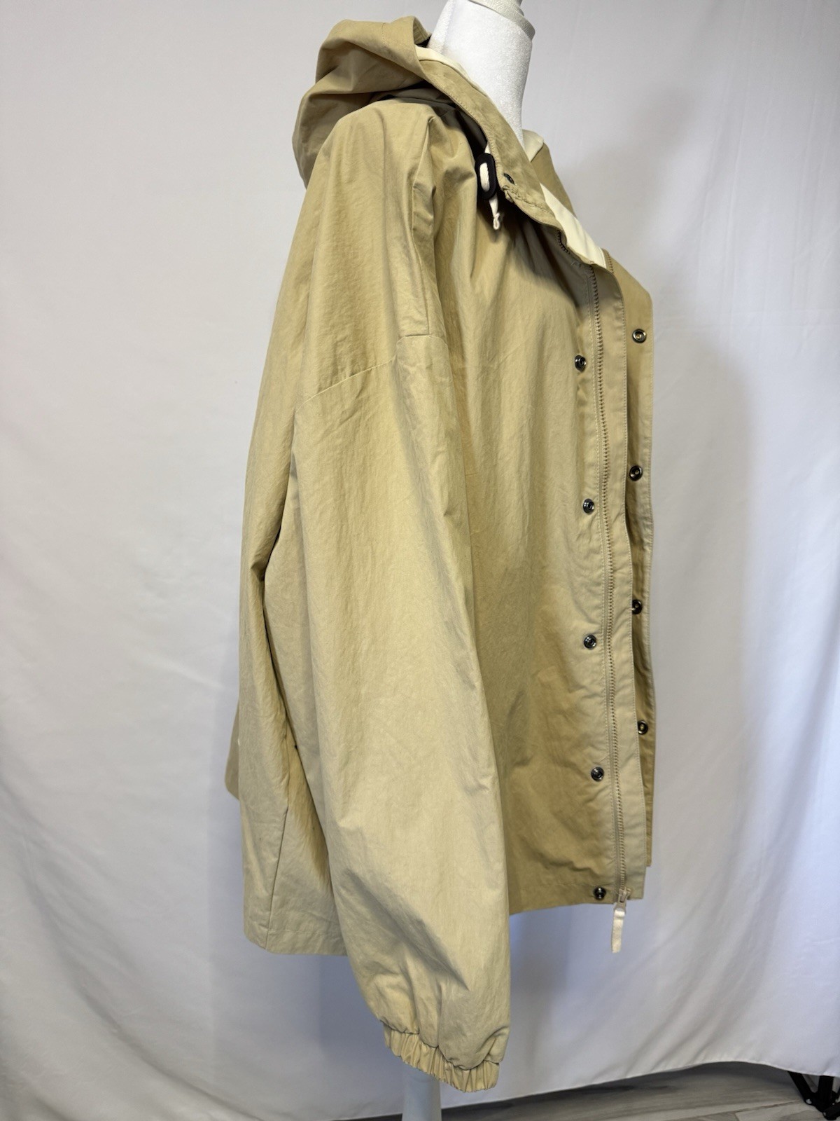 UMen’s Size 2XL Utility Jacket Hooded Tan Khaki Free Assembly Cotton Blend New