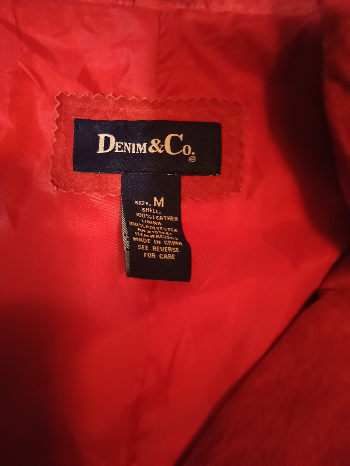 Denim & Co. Red Jacket Medium. Vintage In very Good Shape. No Rips Or Wear.
