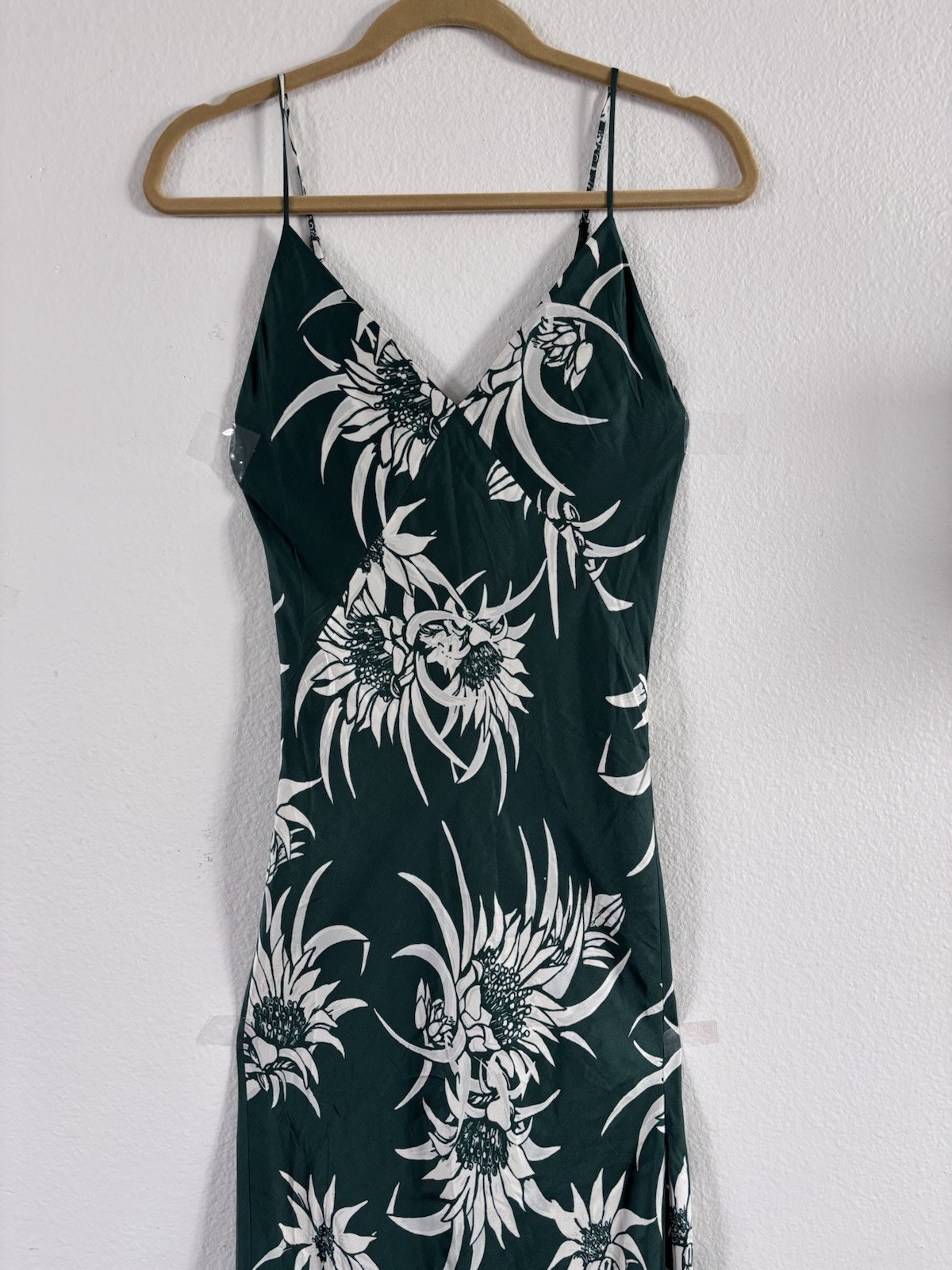 Rag and Bone Larissa Maxi Silk Slip Dress in Green Multi Size: 00