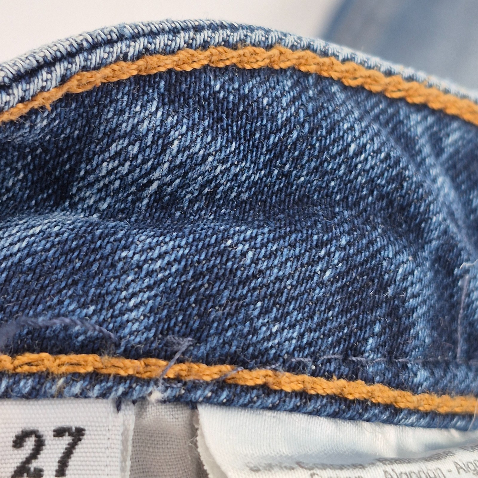 GUESS Jeans 10 W27 L24 Blue Womens Distressed Denim Cotton Blend Logo